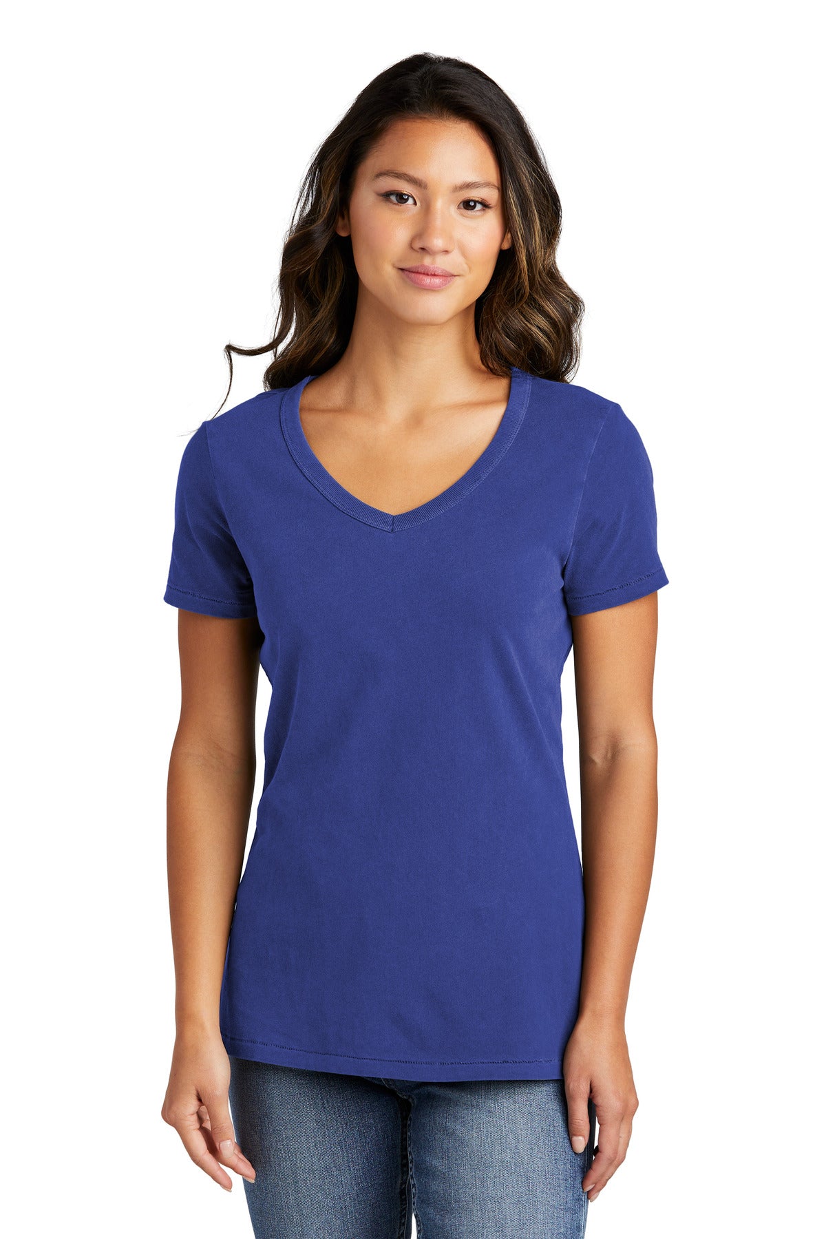 This tee is garment-dyed and incredibly soft with a worn-in  - Blue Iris