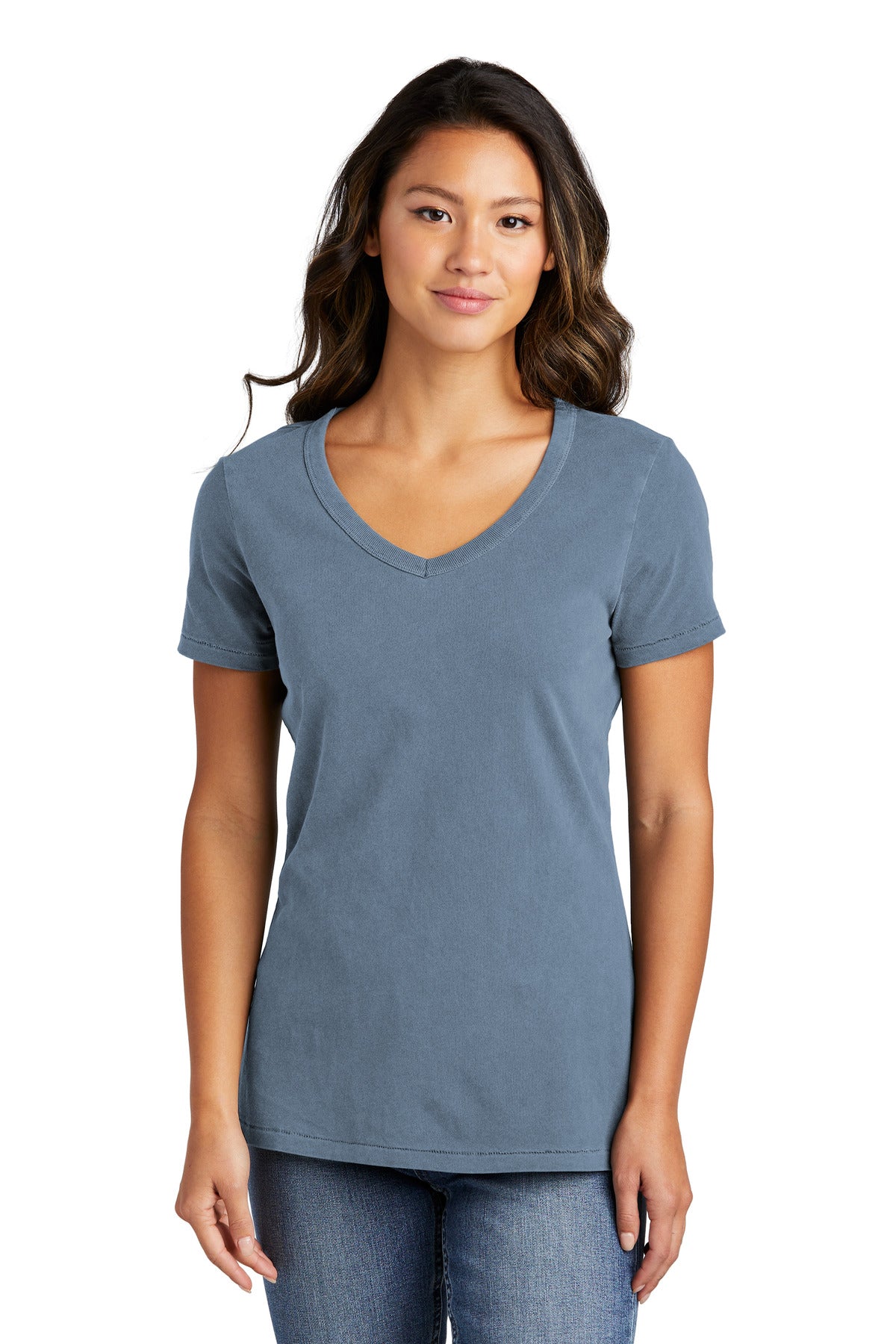 This tee is garment-dyed and incredibly soft with a worn-in  - Faded Denim
