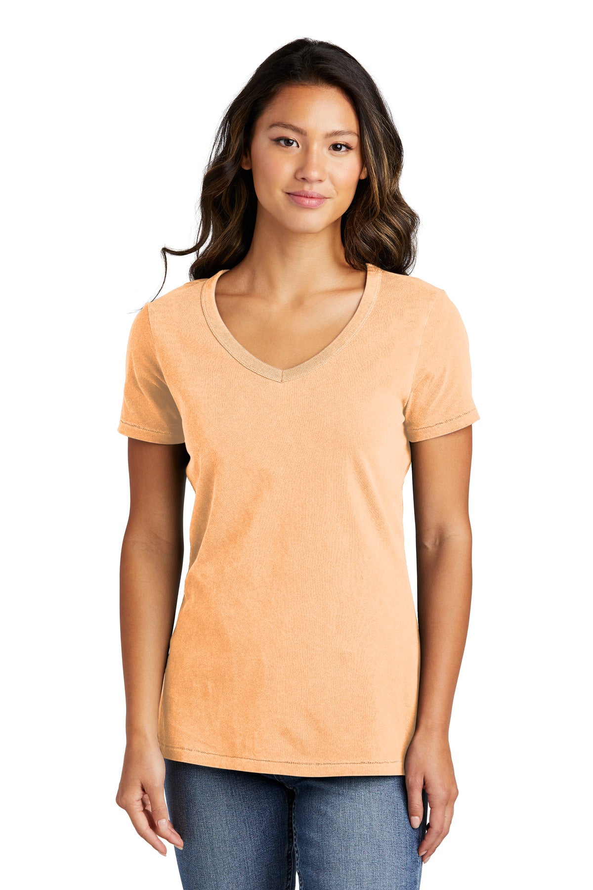 This tee is garment-dyed and incredibly soft with a worn-in  - Peach