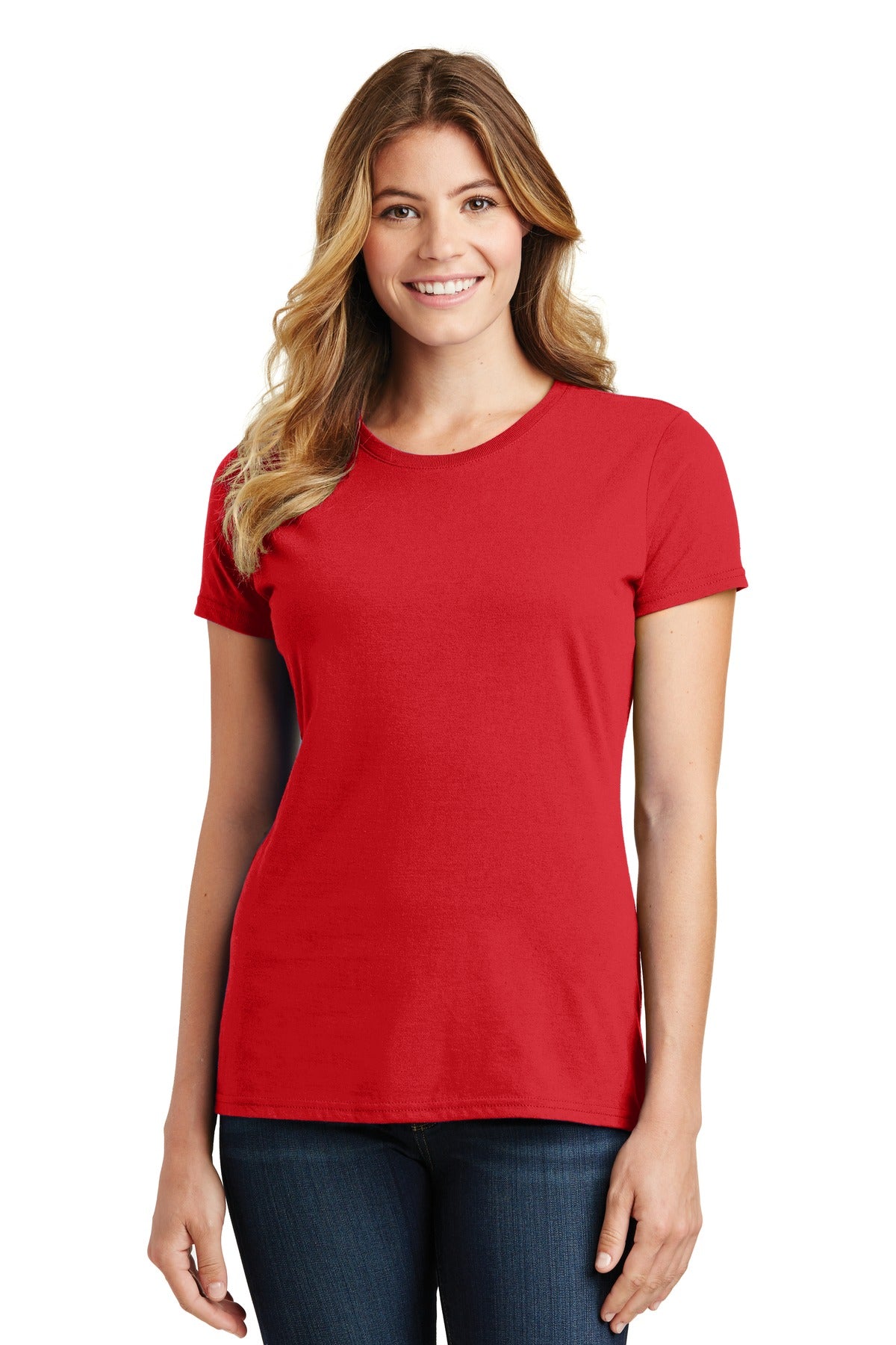 You'll be the biggest fan around of this 100% ring spun cott - Bright Red