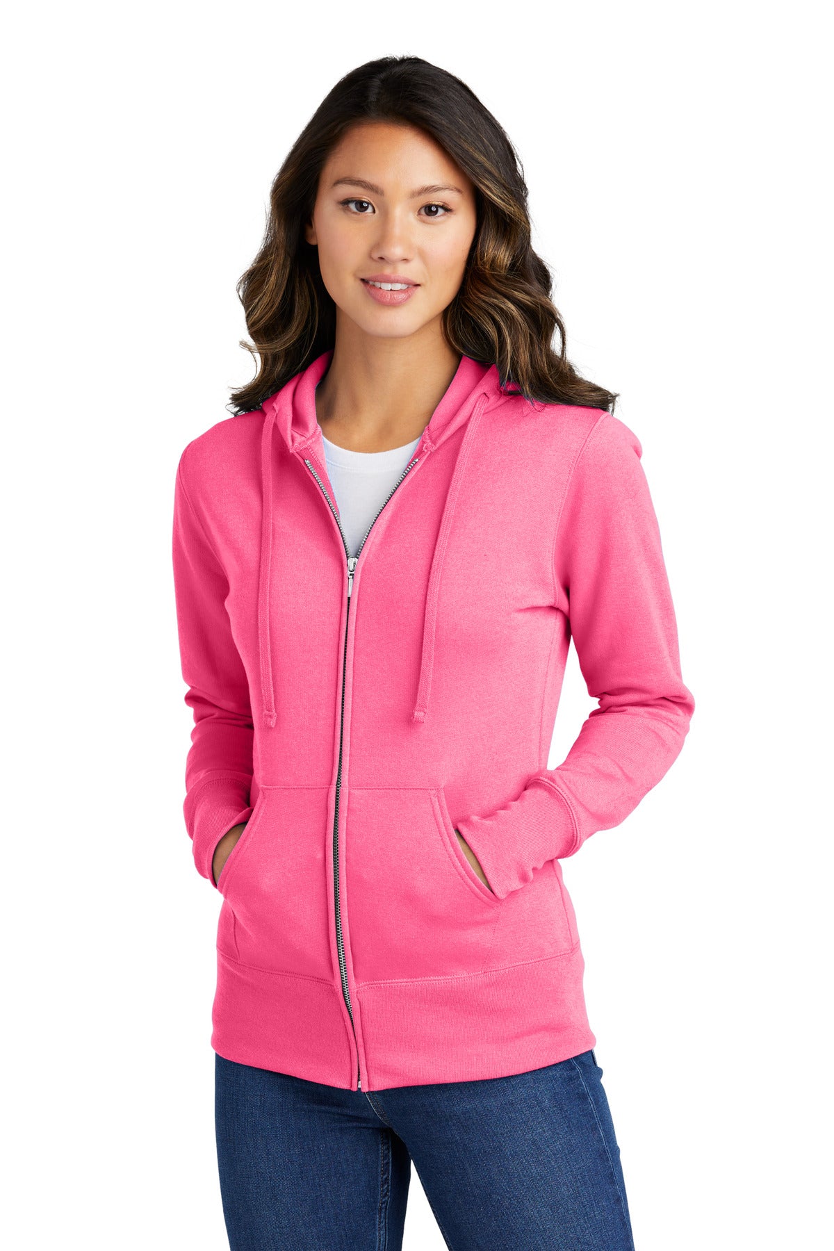 Cozy sweats in our core weight.7.8-ounce 50/50 cotton/poly f - Neon Pink