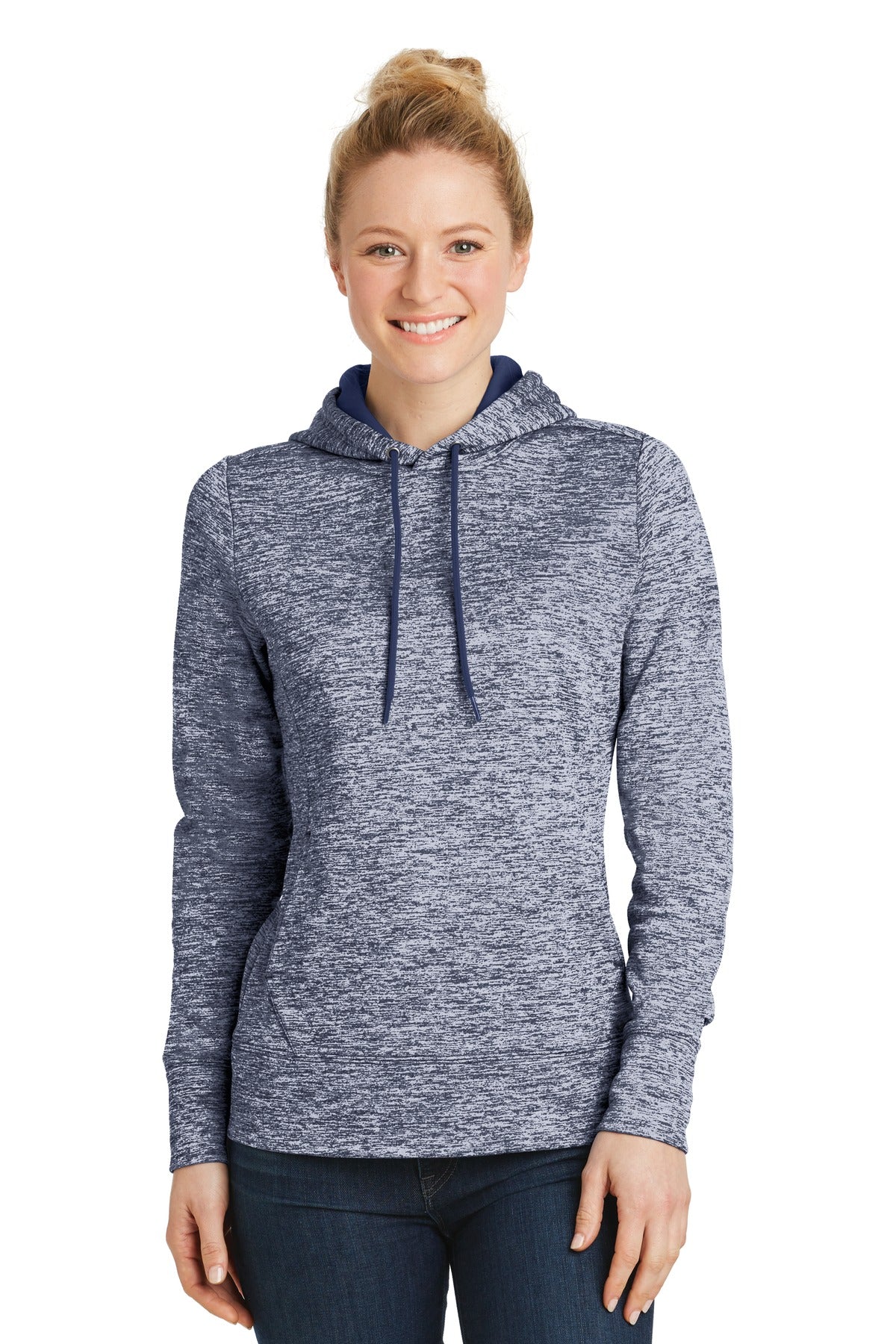 Stay charged in this moisture-wicking color-preserving fleec - True Navy Electric