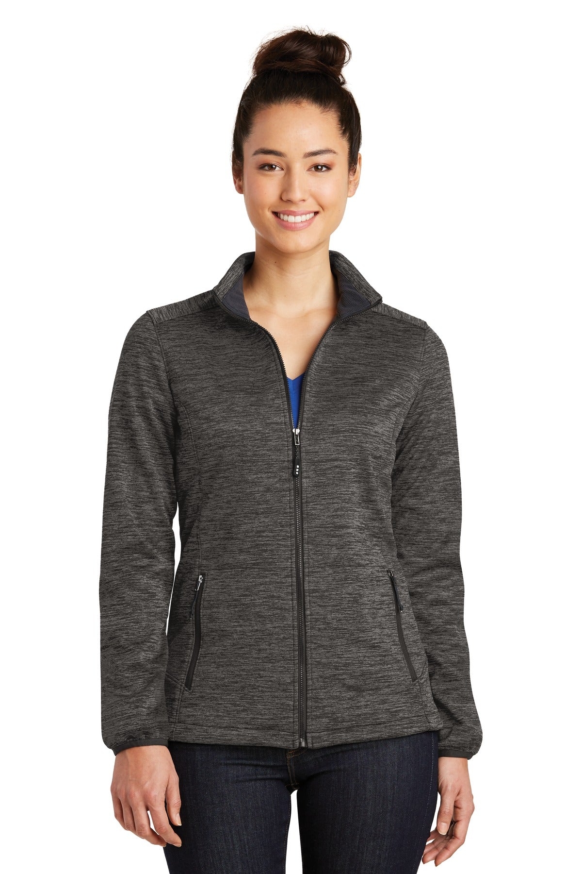 Our Electric Heather pattern adds an athletic look to this e - Grey-Black Electric