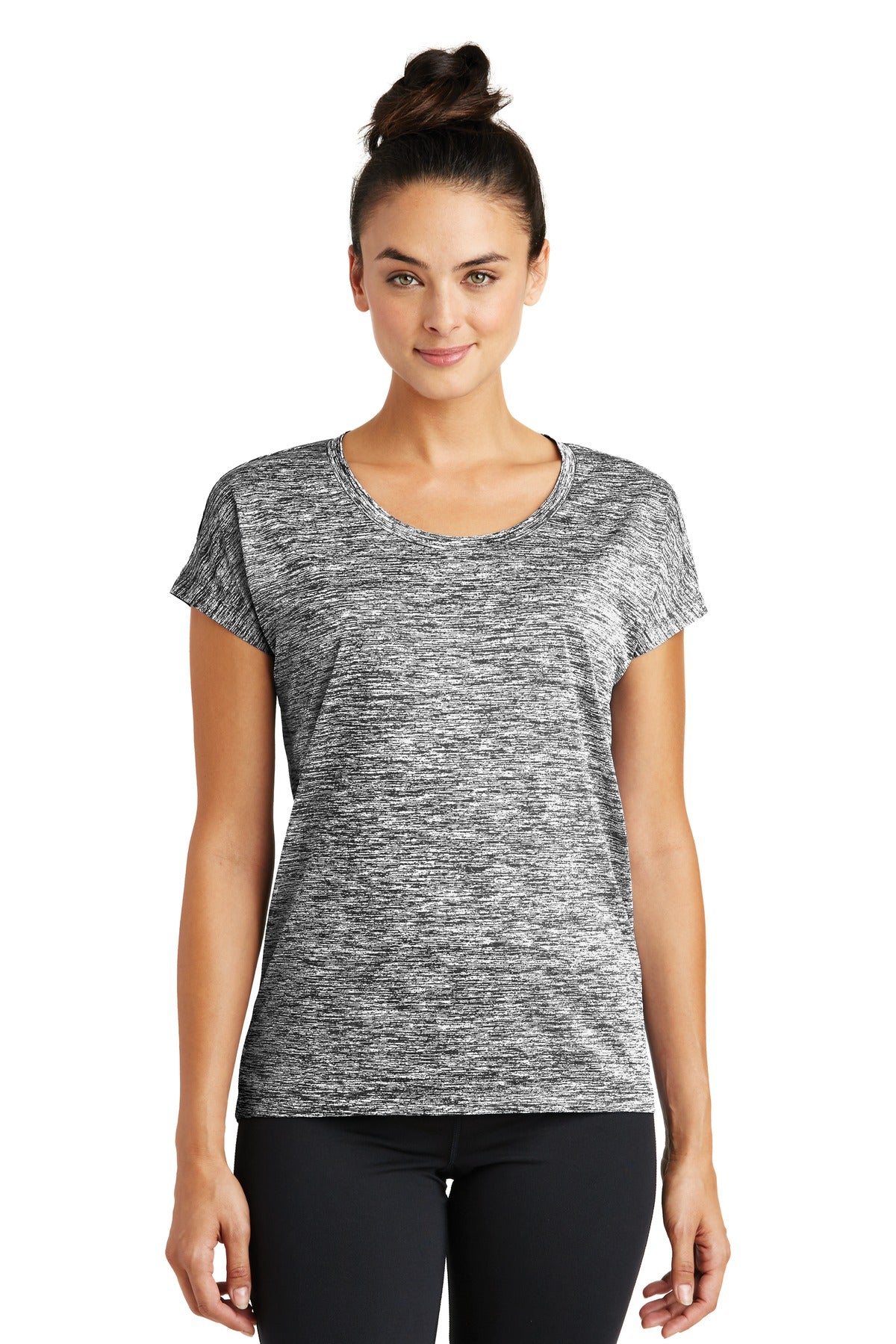 Our color-locking tee has a soft hand wicks moisture resists - Black Electric