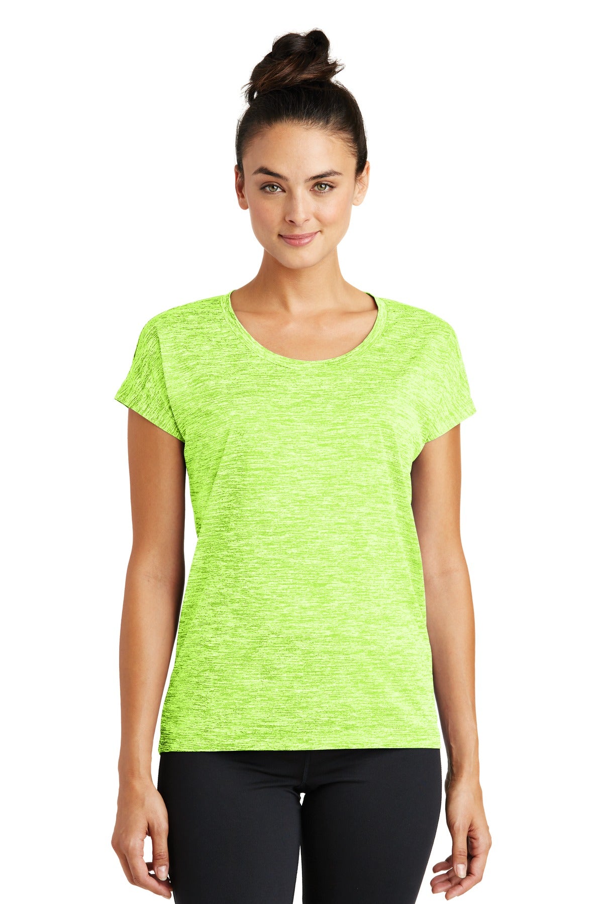 Our color-locking tee has a soft hand wicks moisture resists - Lime Shock Electric