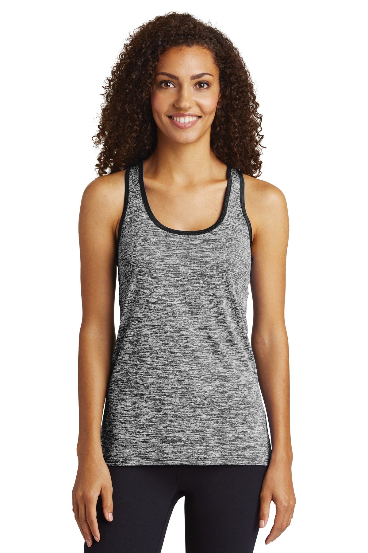 Our color-locking tank has a soft hand wicks moisture resist - Black Electric/ Black
