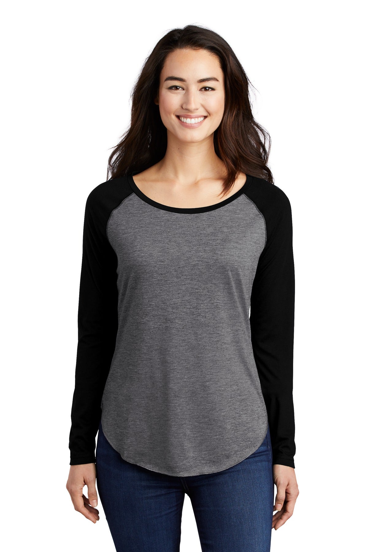 This ultracomfortable tee combines moisture-wicking performa - Black Triad Solid/ Dark Grey Heather