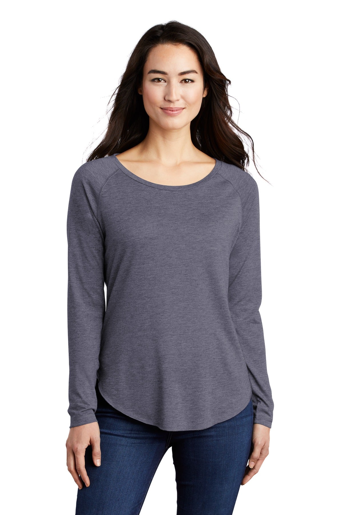 This ultracomfortable tee combines moisture-wicking performa - True Navy Heather