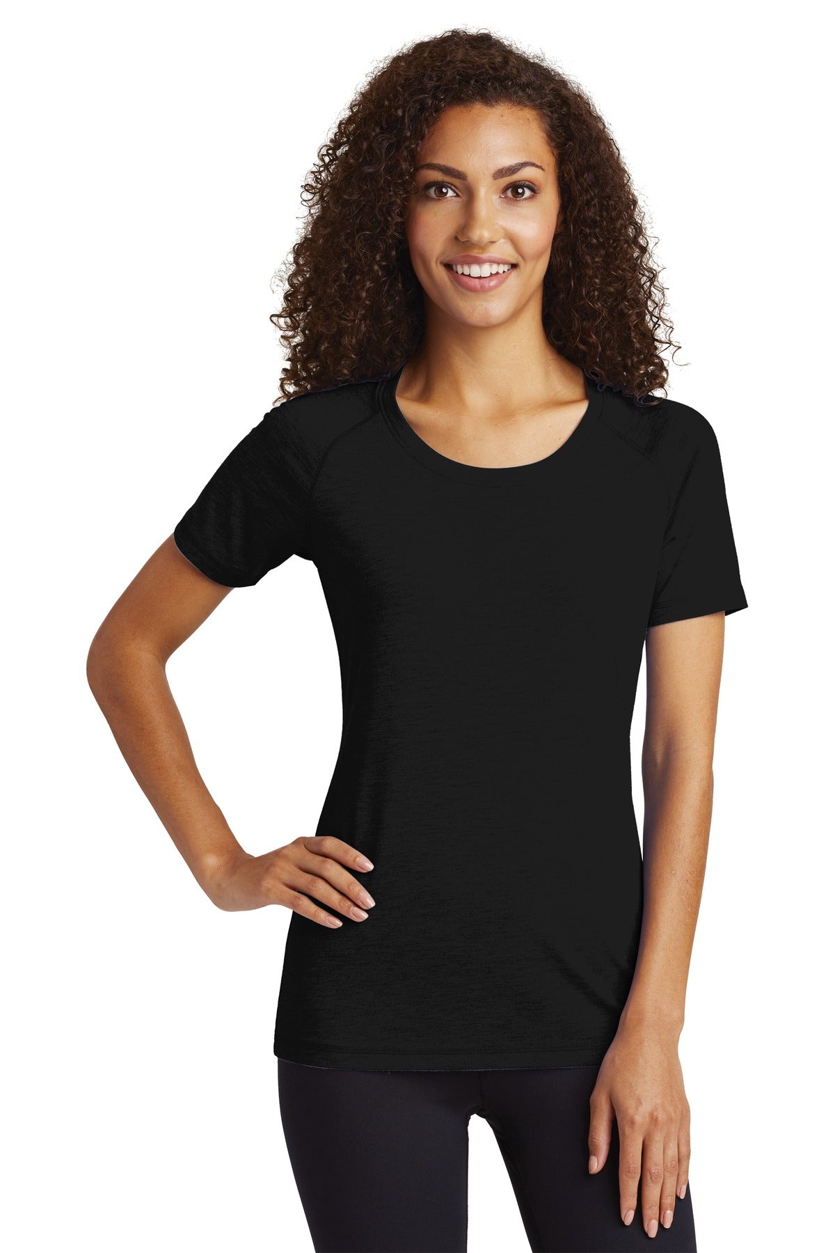 This ultracomfortable tee combines moisture-wicking performa - Black Triad Solid
