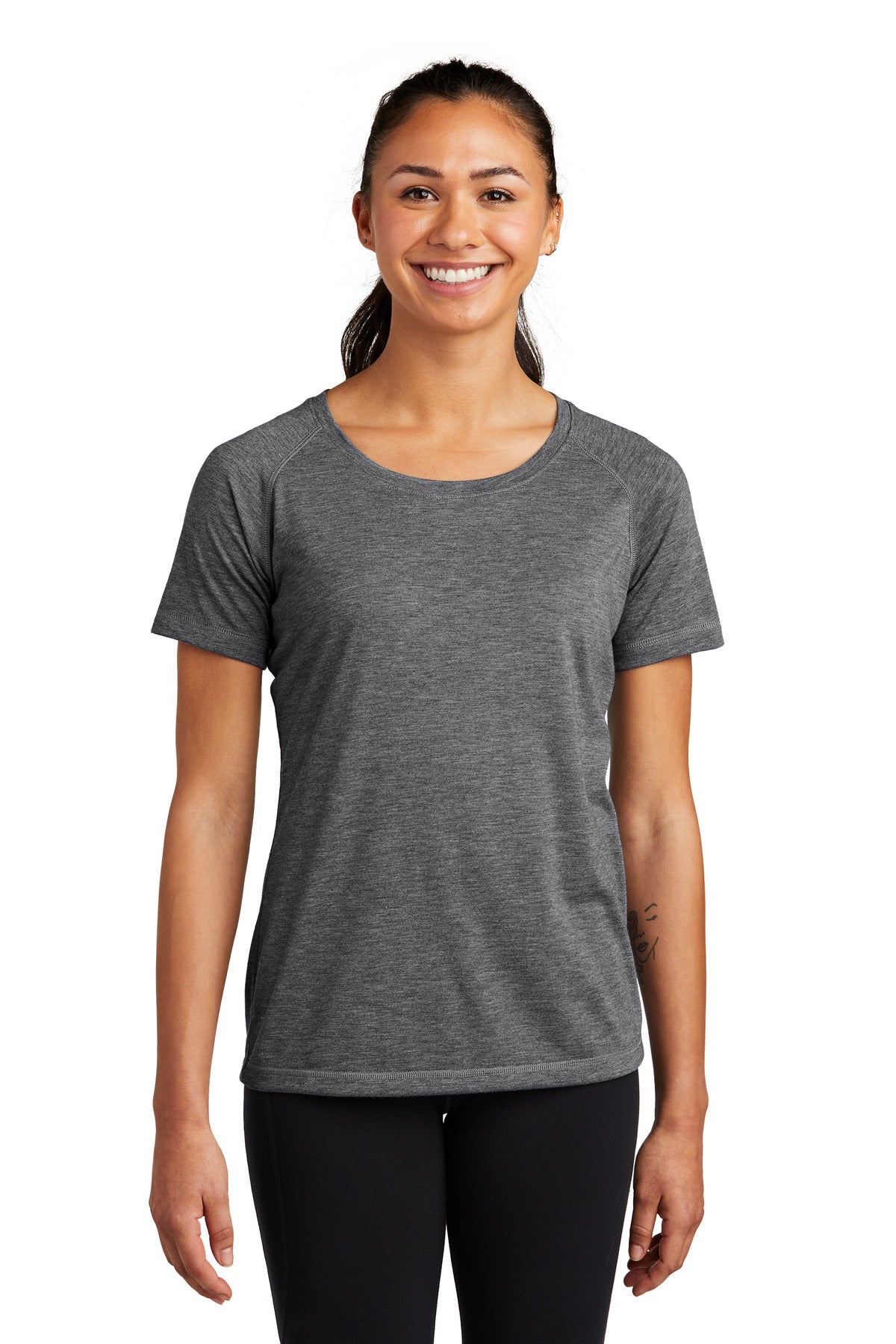 This ultracomfortable tee combines moisture-wicking performa - Dark Grey Heather