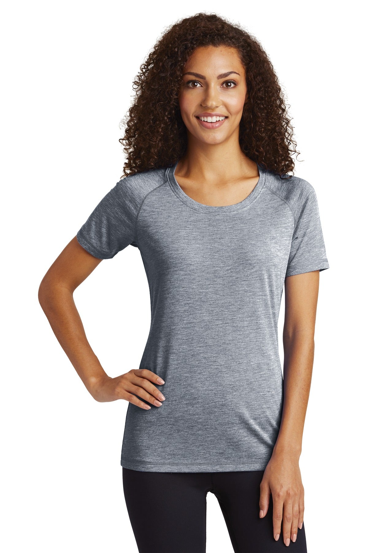This ultracomfortable tee combines moisture-wicking performa - True Navy Heather