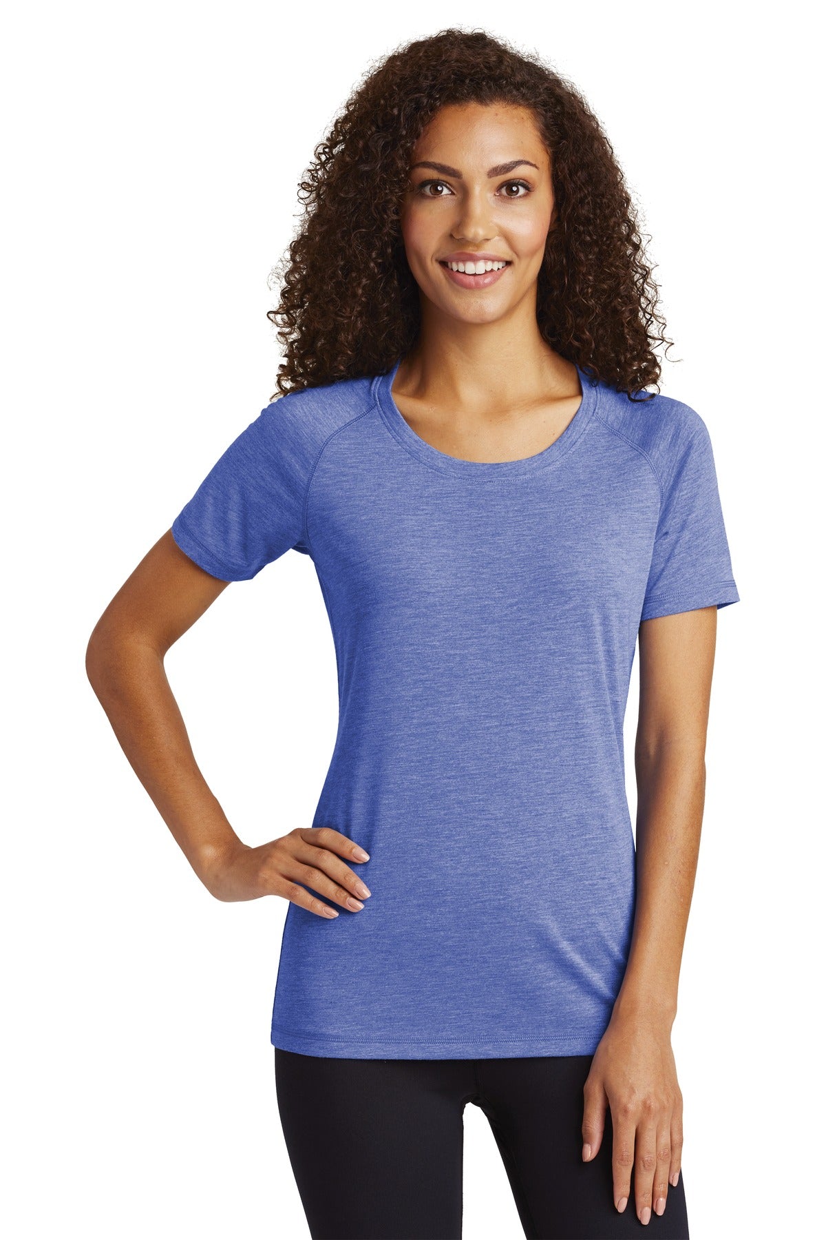 This ultracomfortable tee combines moisture-wicking performa - True Royal Heather