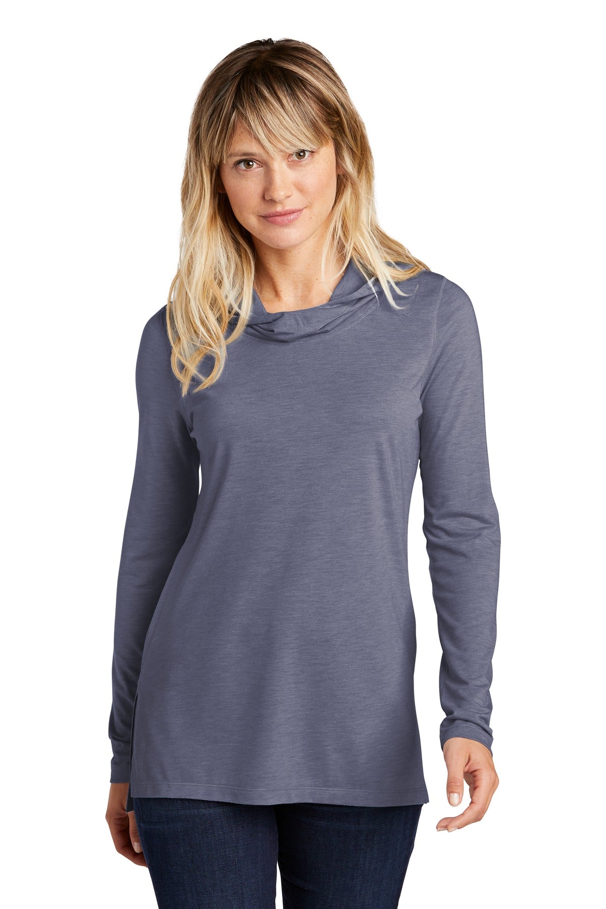 This ultracomfortable long sleeve hoodie combines moisture-w - True Navy Heather