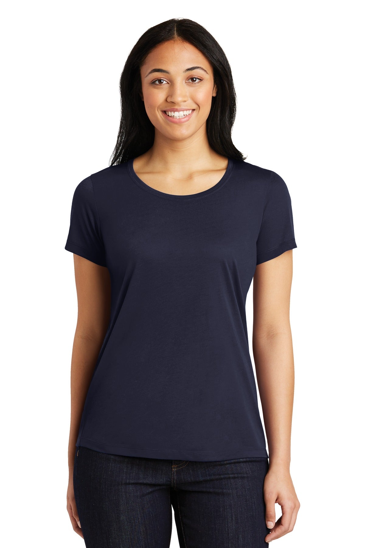 A soft cotton hand merges with color-locking moisture-wickin - True Navy