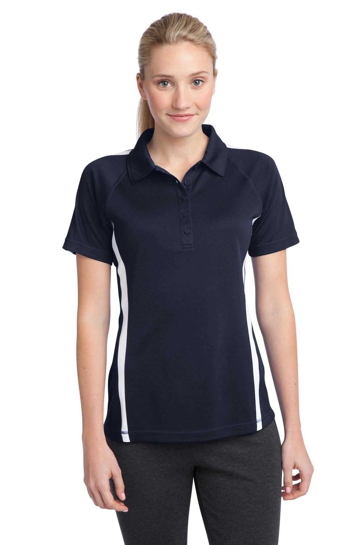 Polos with extra color panels that are made to last thanks t - True Navy/ White