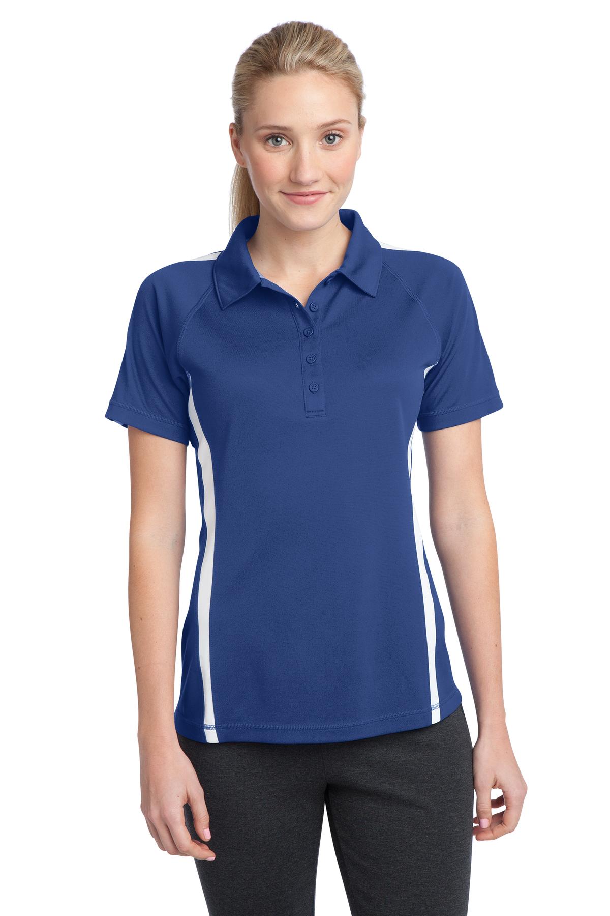 Polos with extra color panels that are made to last thanks t - True Royal/ White