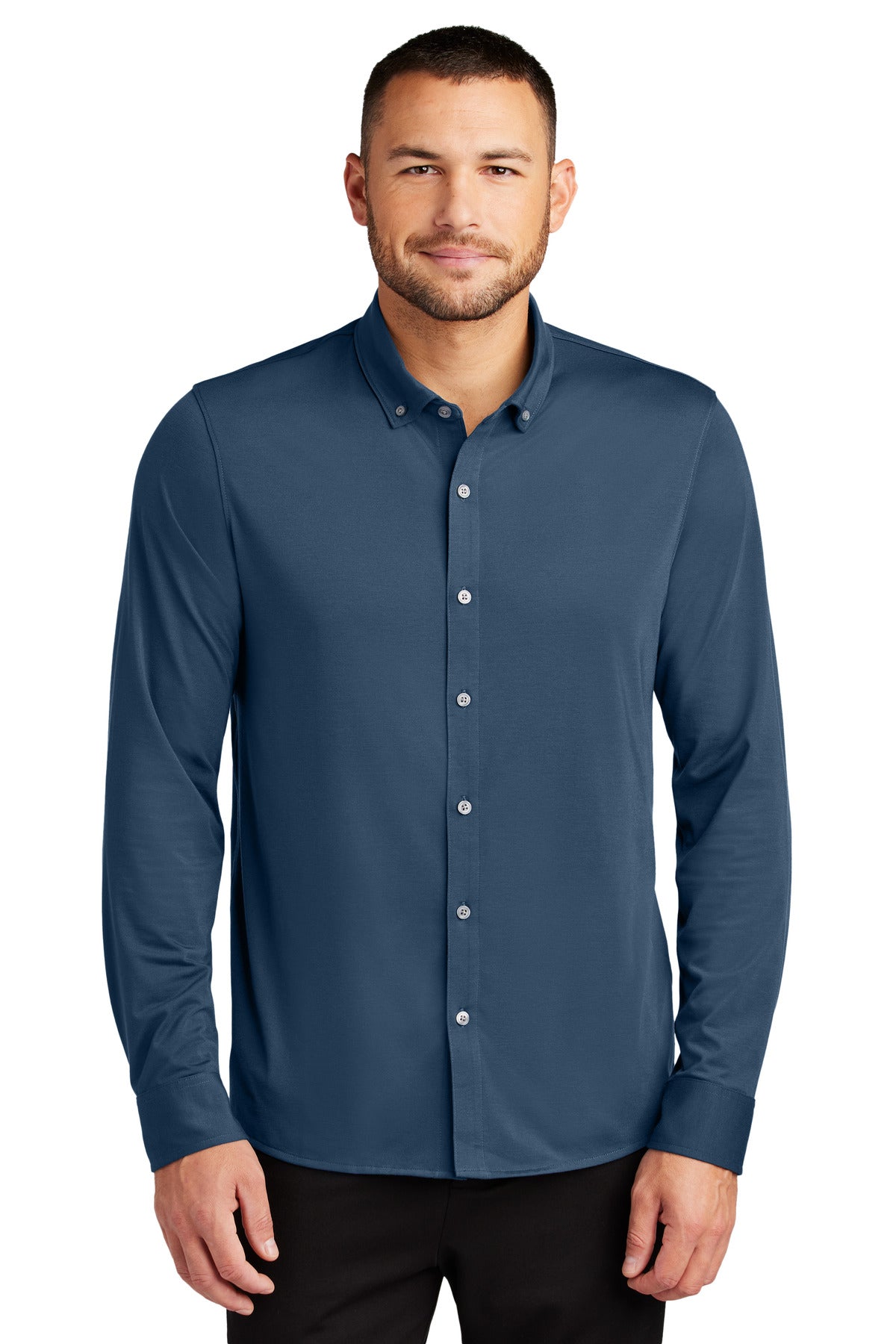 All the traditional components of a classic dress shirt comb - Insignia Blue