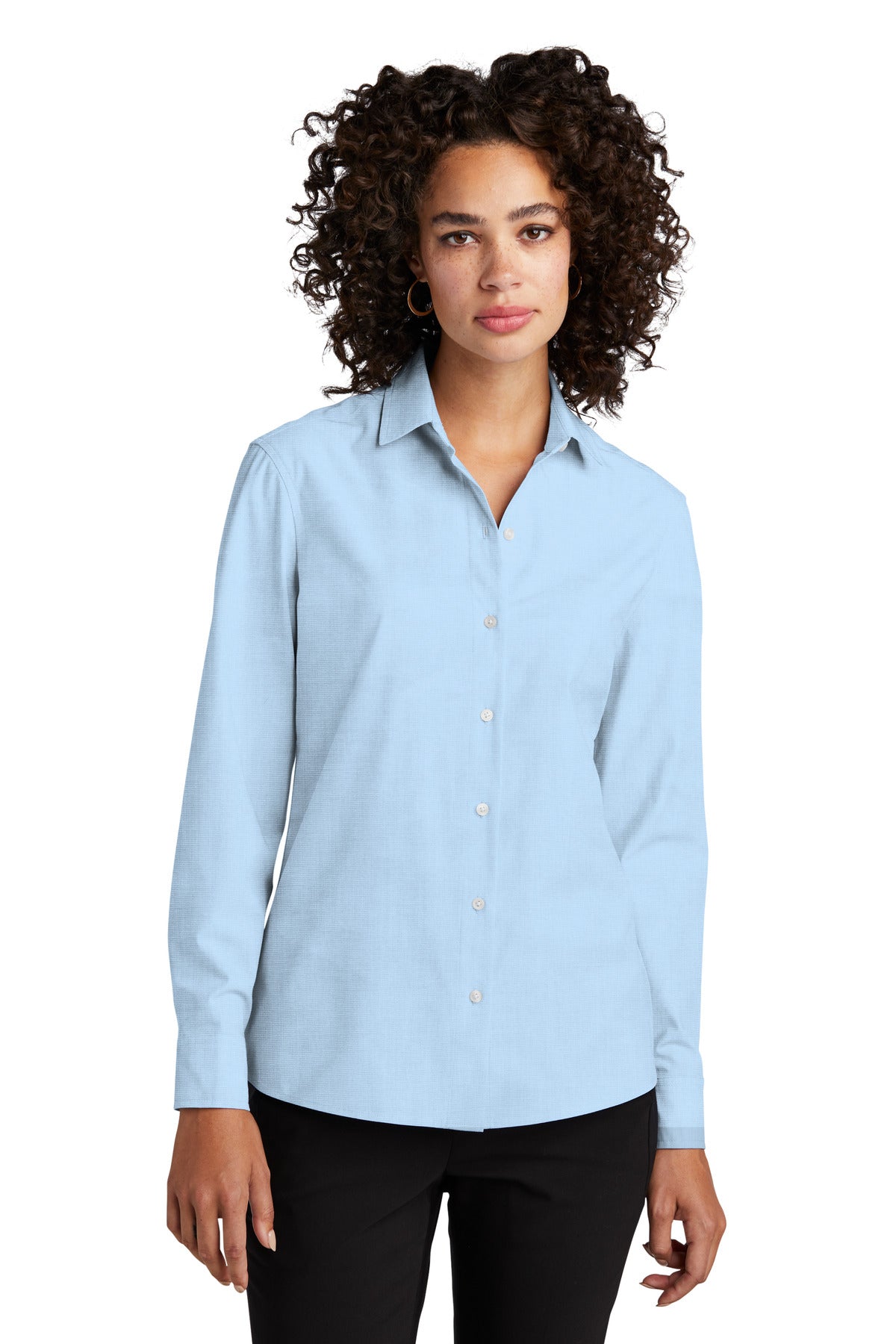 With smart tailoring and a modern fit this shirt will follow - Air Blue End On End