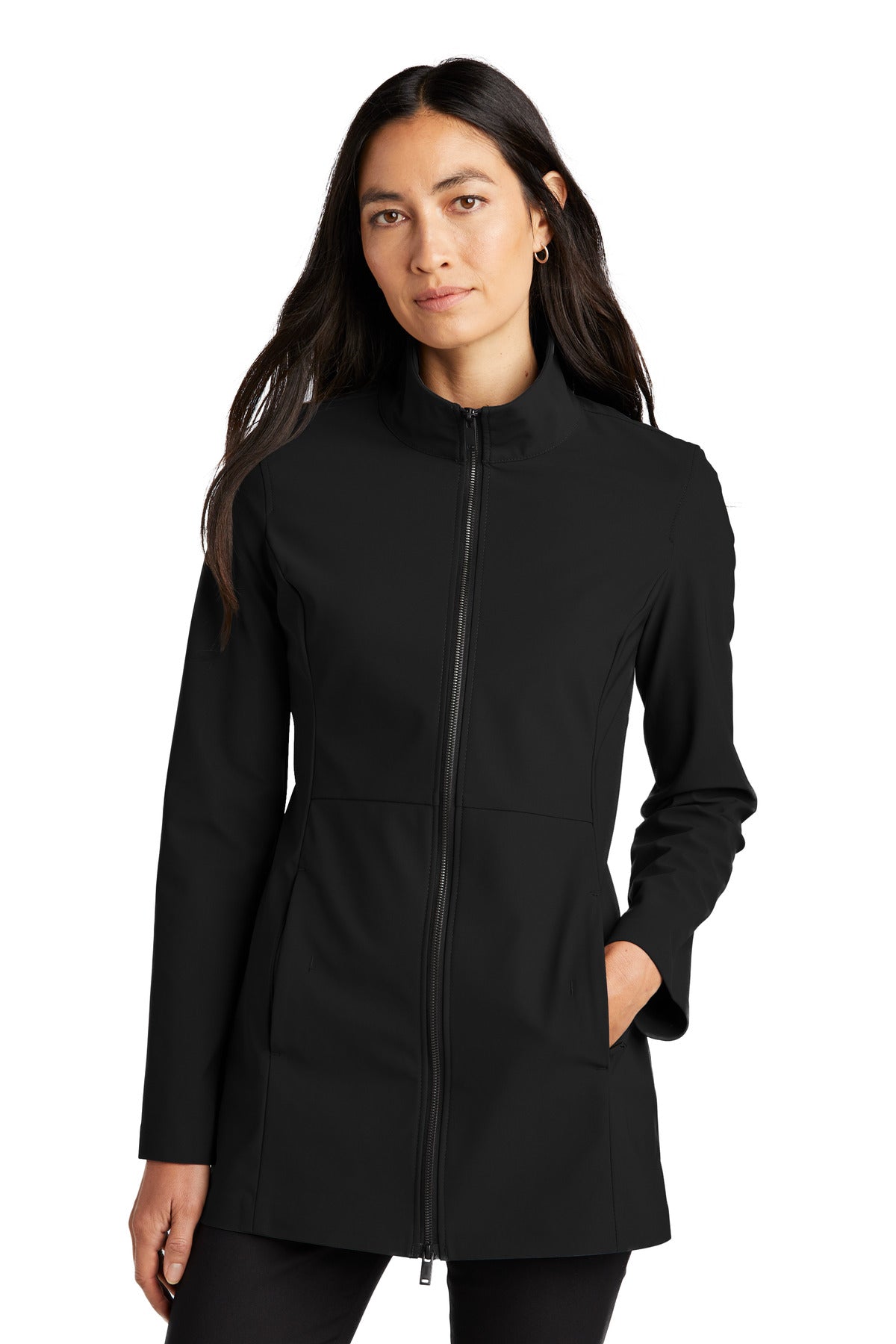 For rain-repelling and work-life blending this shell has a r - Deep Black
