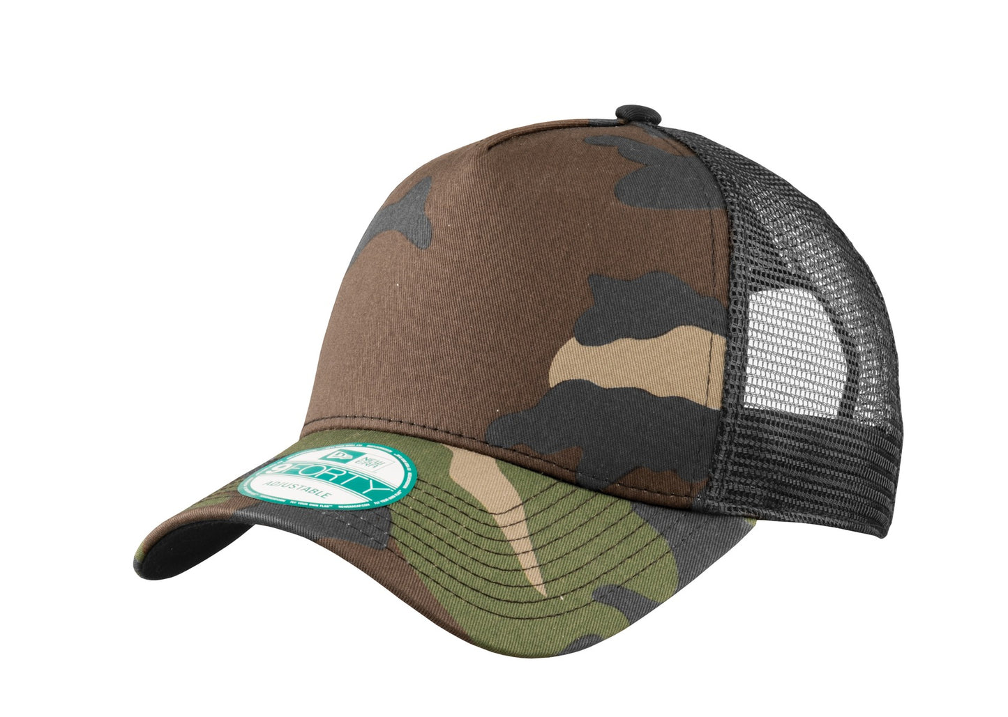 This 5-panel cap has mesh mid and back panels for superior ventilation and a trend-right snapback cl
