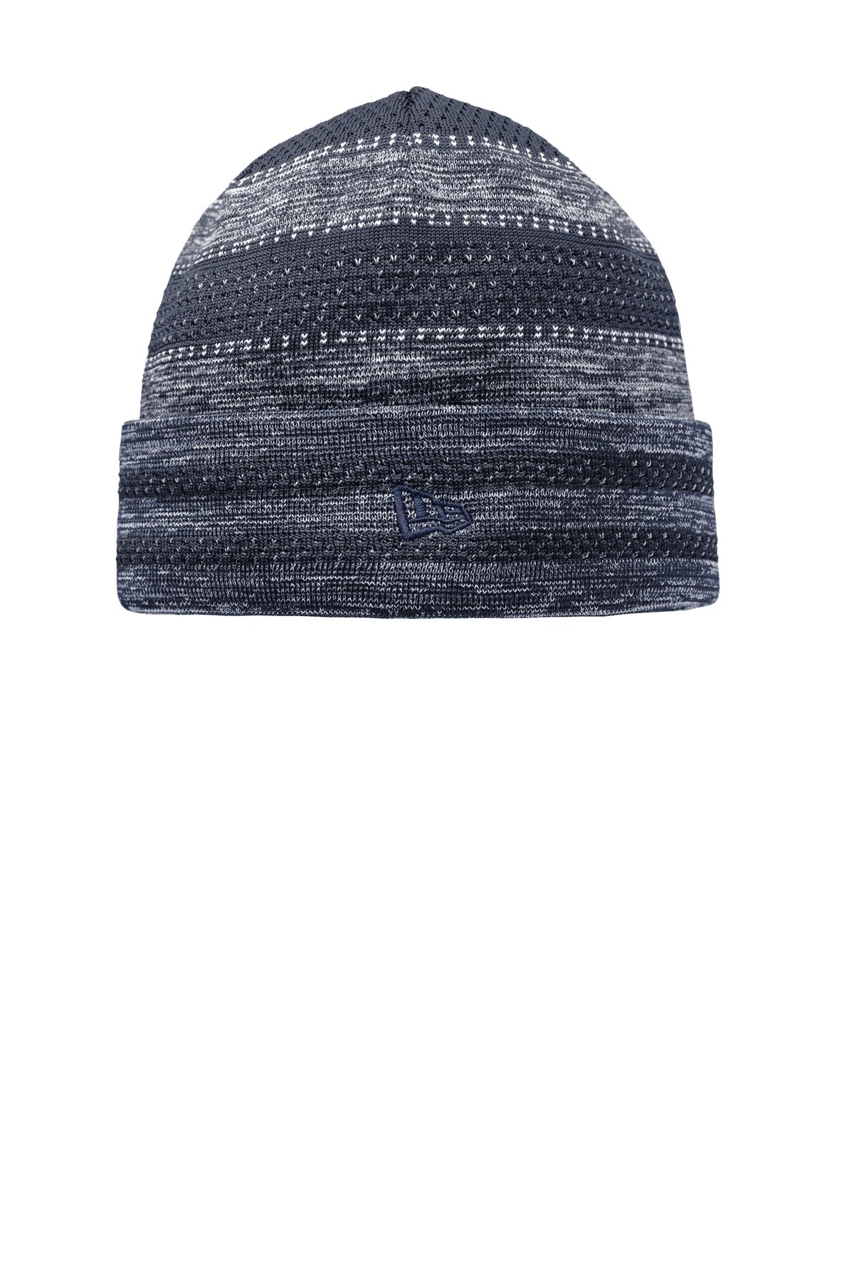 This fleece-lined fine-knit beanie is often spotted on the sidelines of pro football games. A tonal 