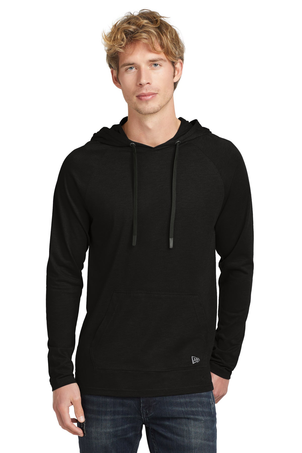 An exceptional layering piece this hoodie has softness moist - Black Solid