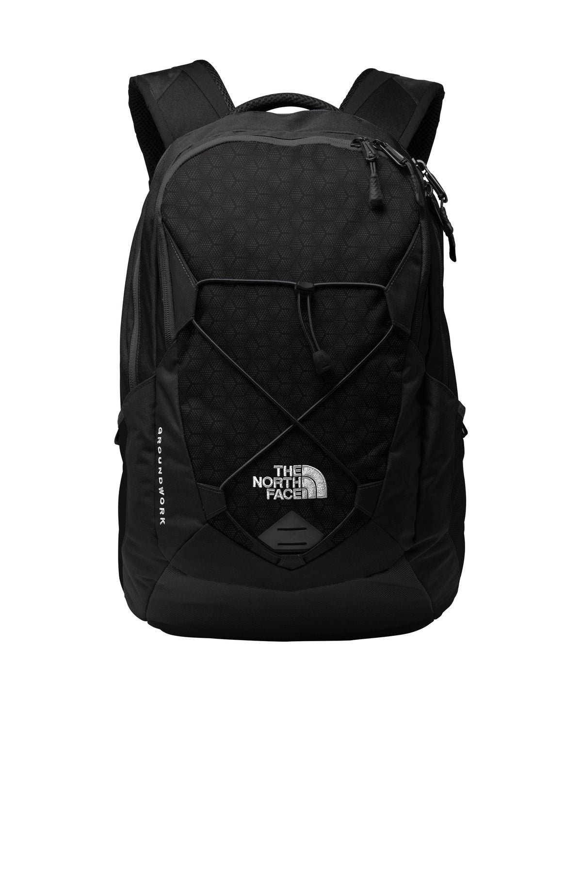 600D polyester 450D x 300D heather polyester 600D geo emboss - TNF Black