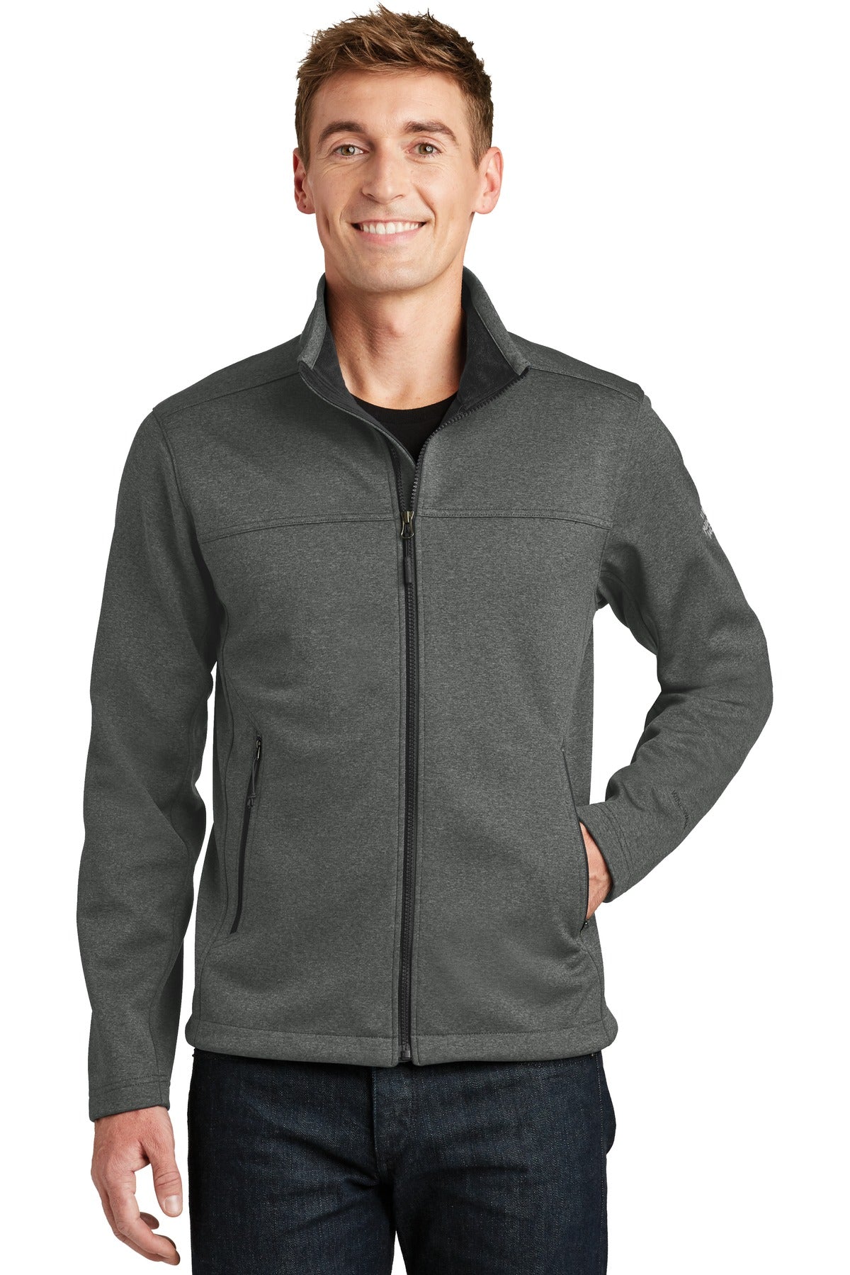 306 g/m2 WindWall  100% polyester with non-PFC DWR finish (s - TNF Dark Grey Heather