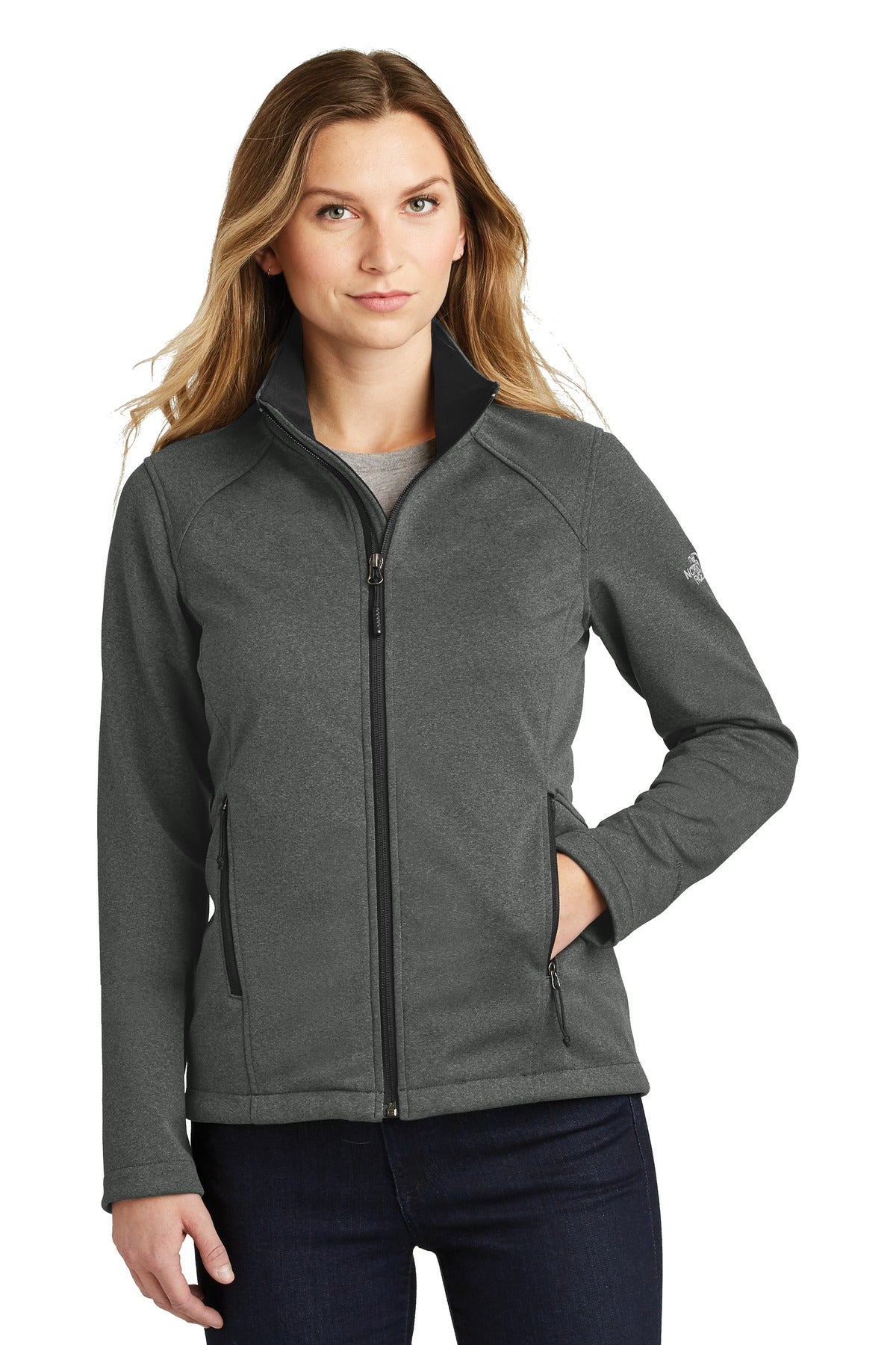 306 g/m2 WindWall  100% polyester with non-PFC DWR finish (s - TNF Dark Grey Heather