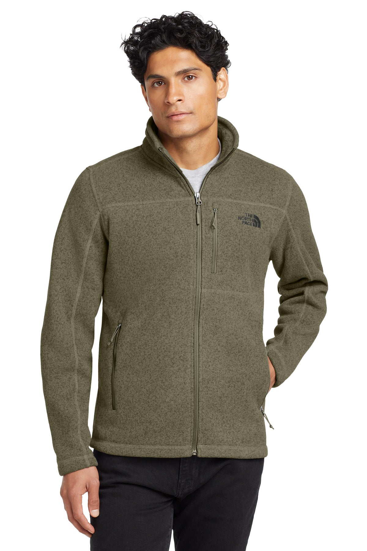 A soft heathered tone adds casual appeal to the heavyweight  - New Taupe Green Heather