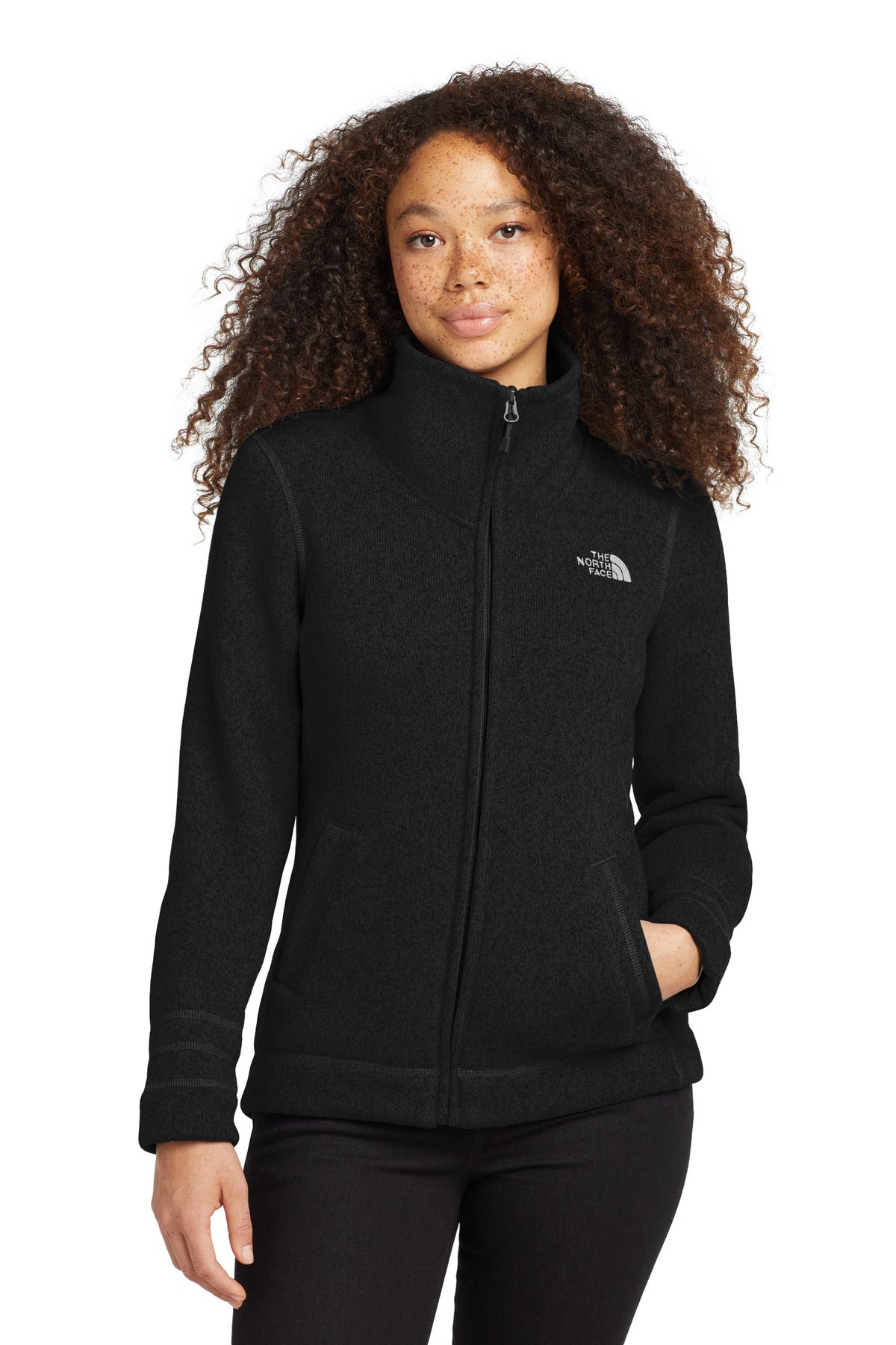 A soft heathered tone adds casual appeal to the heavyweight  - TNF Black Heather