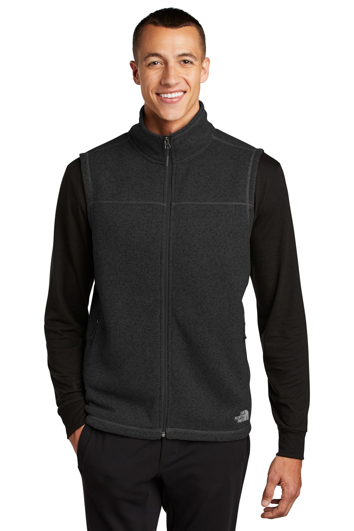 Stay warm on cool-weather days with this heavyweight sweater - TNF Black Heather