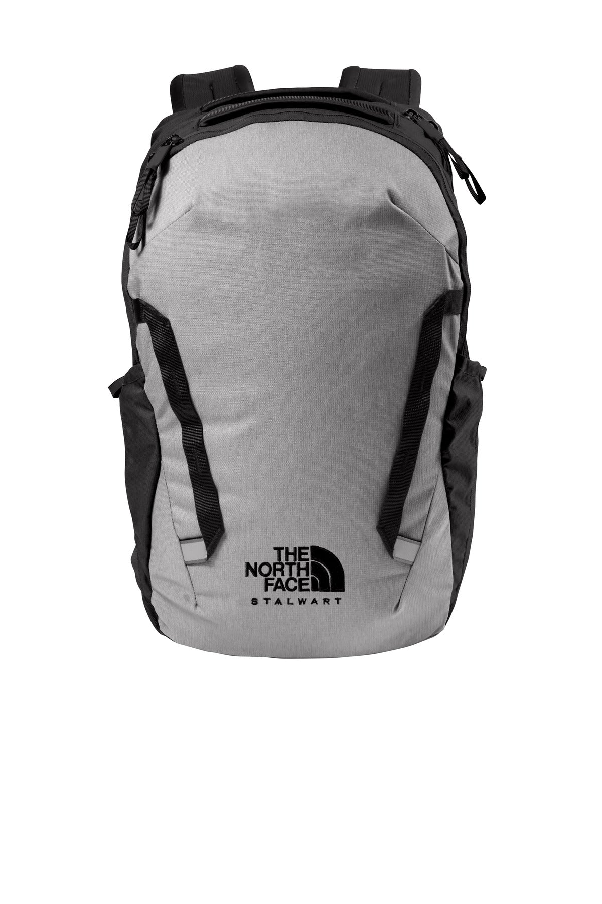 Solids: 600D 50% recycled polyester with non-PFC durable wat - Mid Grey Dark Heather/ TNF Black