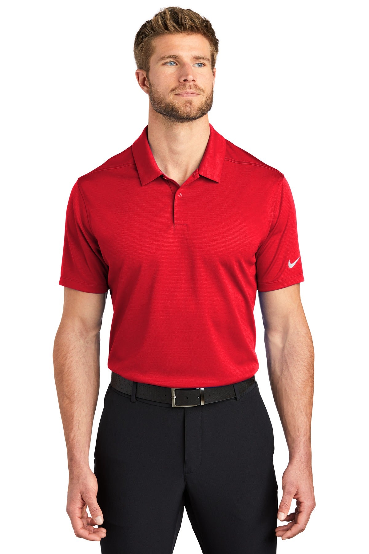 A no-nonsense look for any occasion this must-have polo is b - University Red