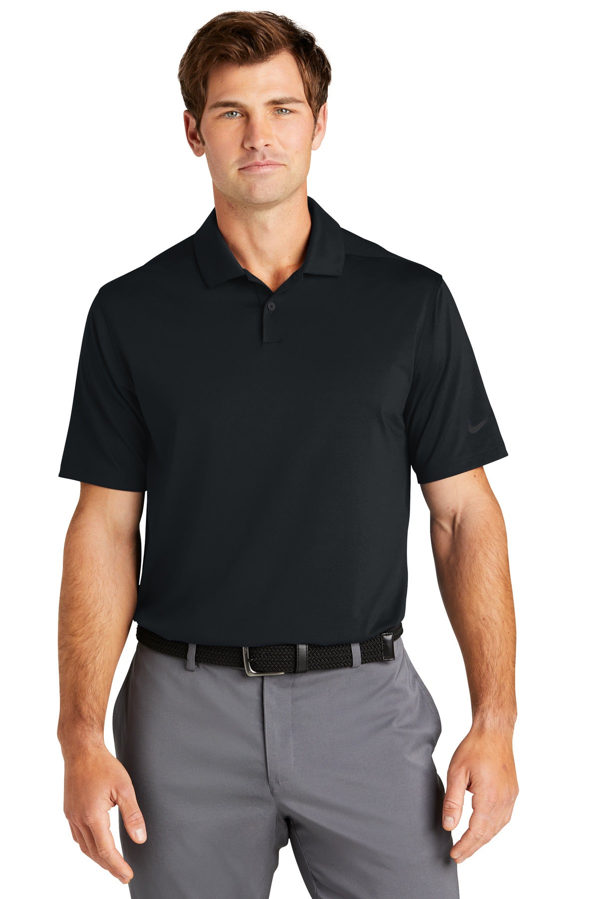 Available in solids and heathers this polished polo brings a - Black