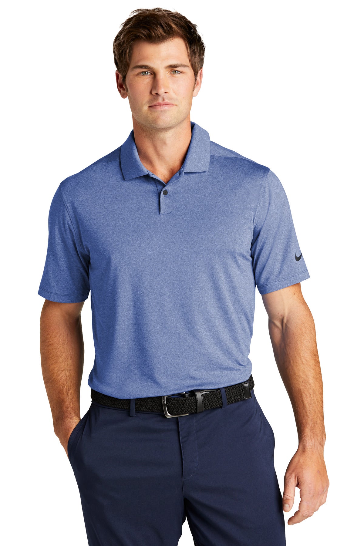 Available in solids and heathers this polished polo brings a - Game Royal Heather