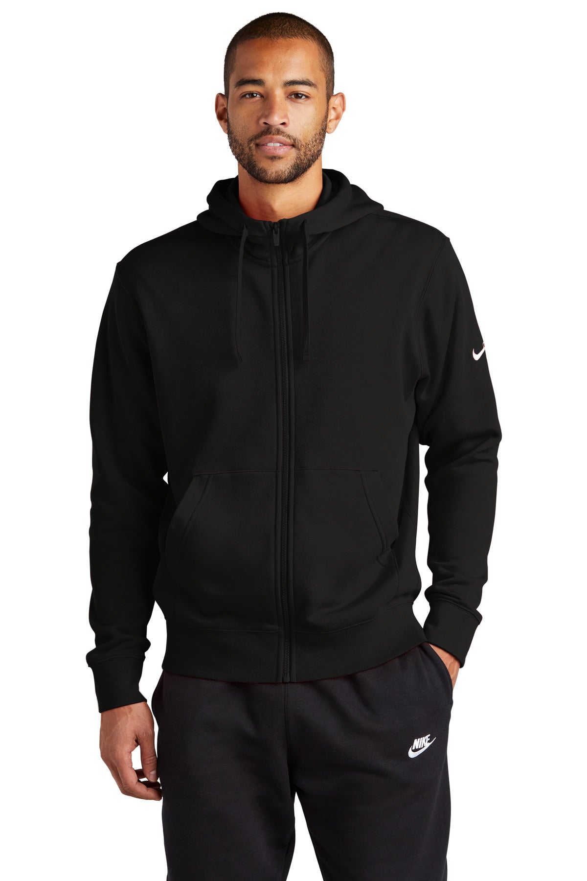 This brushed-back fleece hoodie is where comfort meets stree - Black