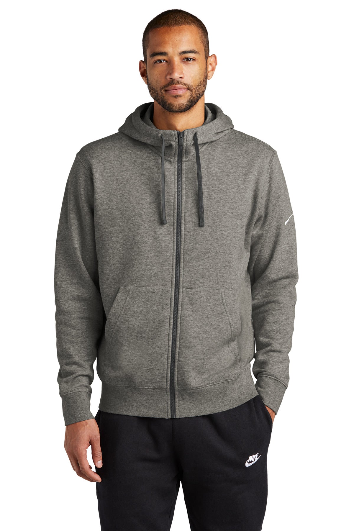 This brushed-back fleece hoodie is where comfort meets stree - Charcoal Heather