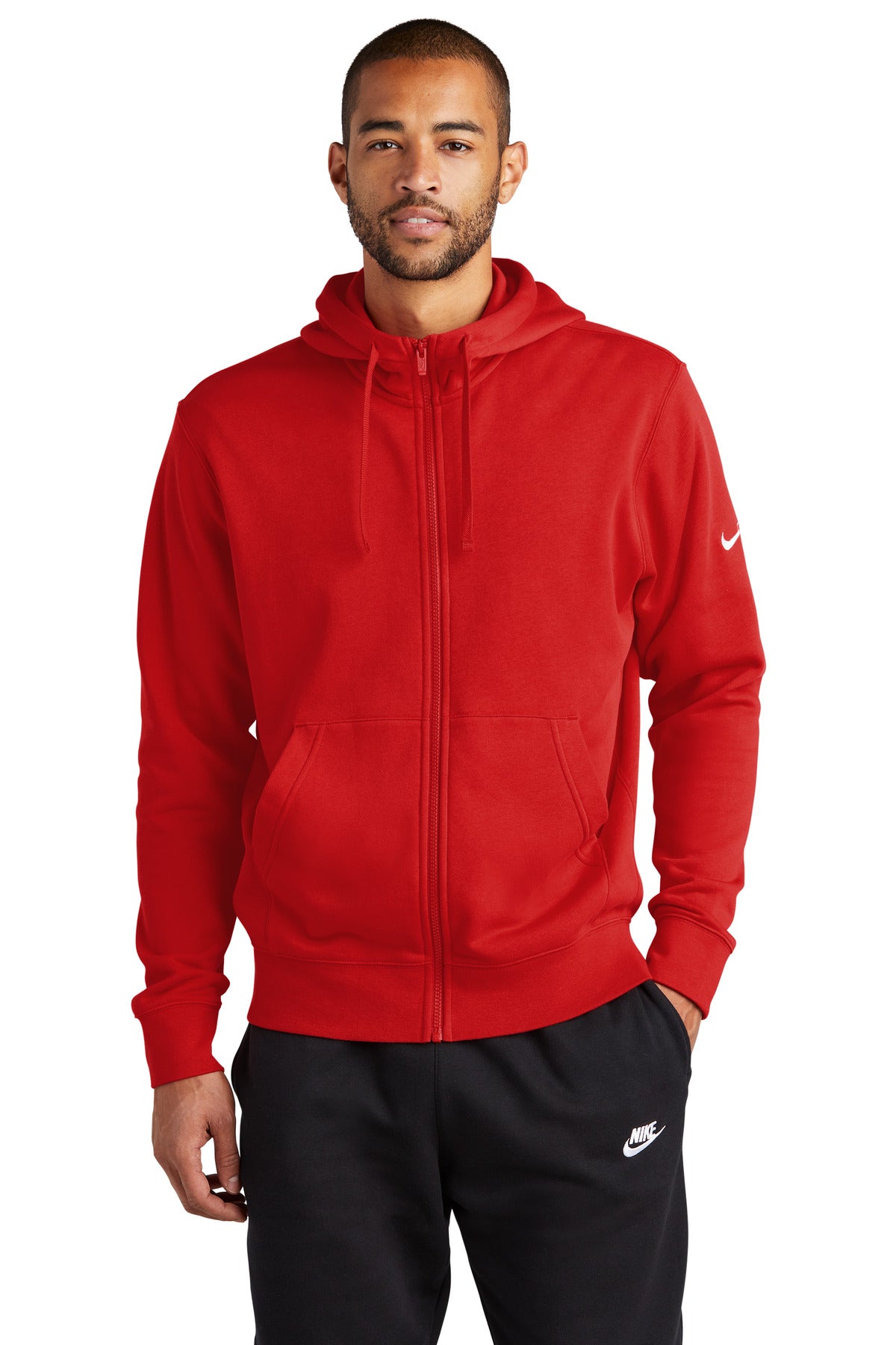 This brushed-back fleece hoodie is where comfort meets stree - University Red