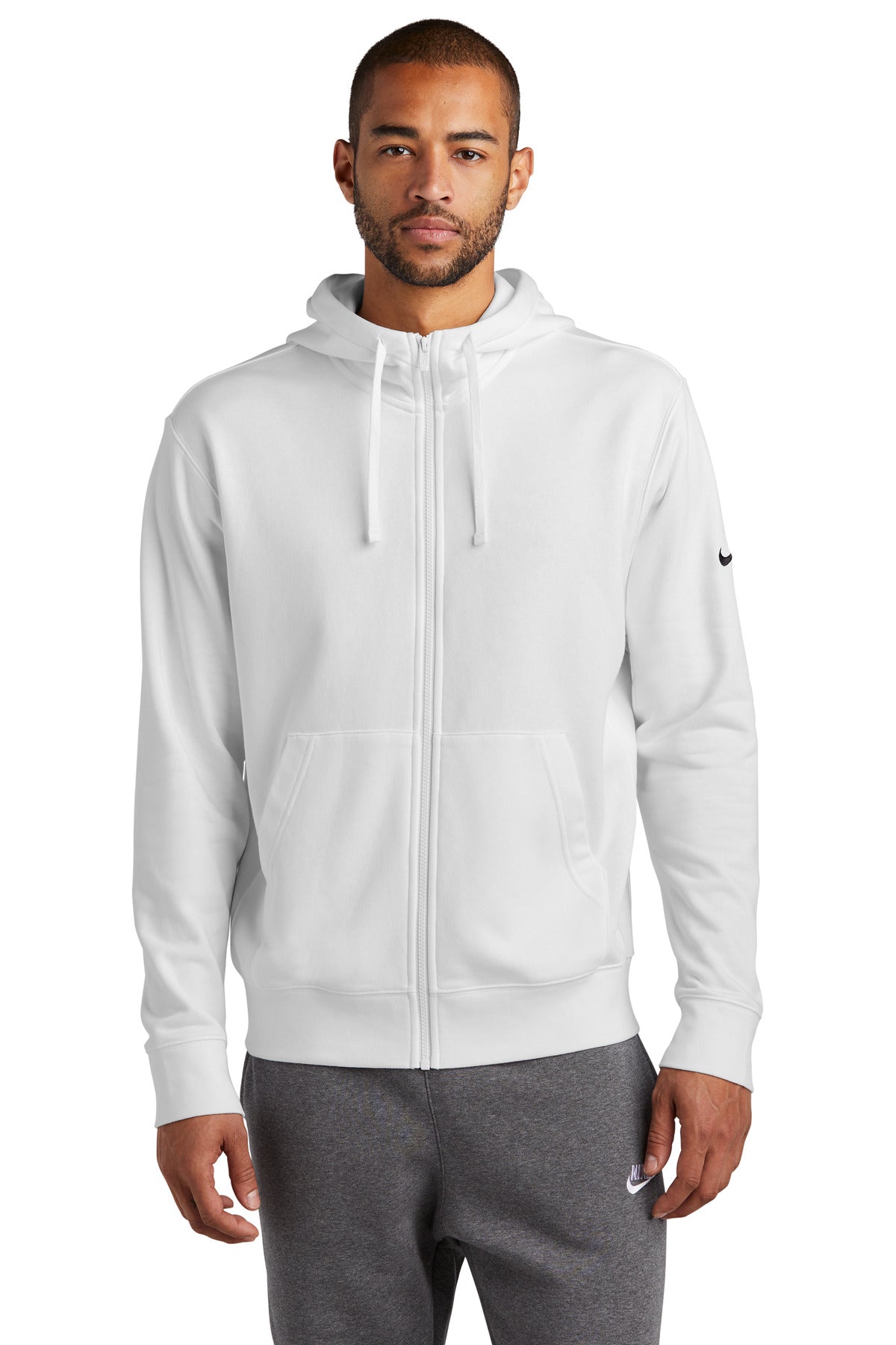 This brushed-back fleece hoodie is where comfort meets stree - White