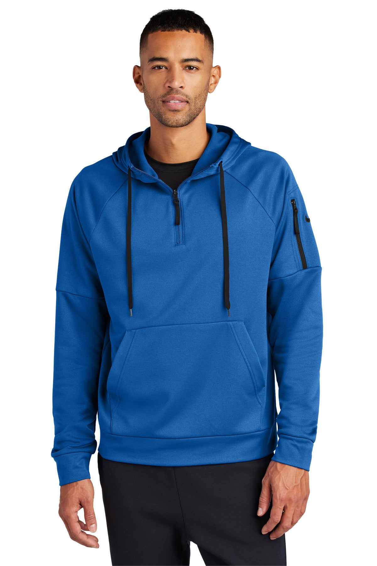 This 1/4-zip hoodie with a zippered left arm pocket brings t - Game Royal