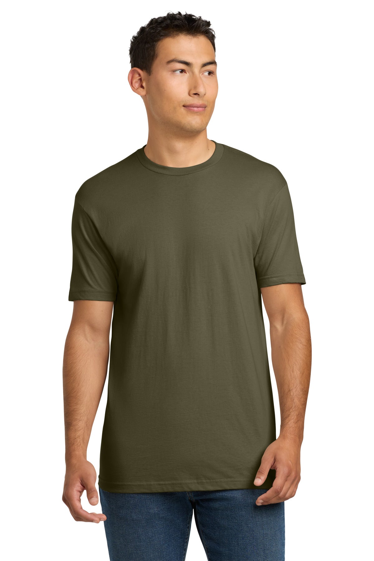 4.3-ounce 100% combed ring spun cotton 32 singles 90/10 comb - Military Green