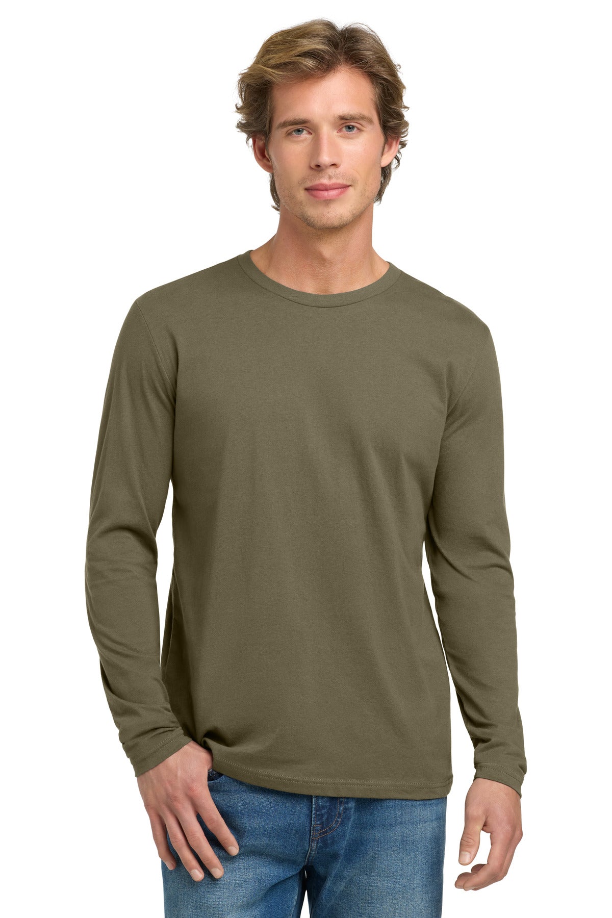 4.3-ounce 100% combed ring spun cotton 32 singles 90/10 comb - Military Green