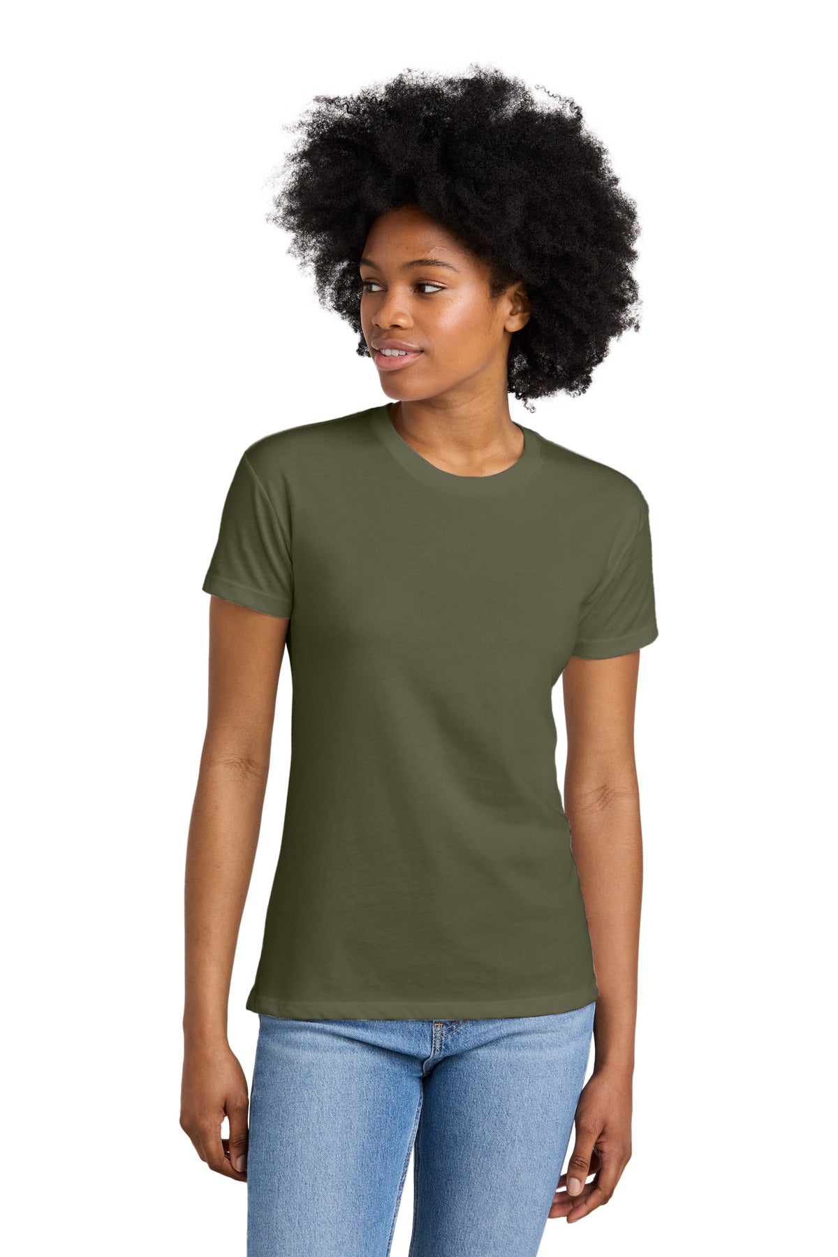 4.3-ounce 60/40 combed ring spun cotton/poly 32 singles CVC  - Military Green