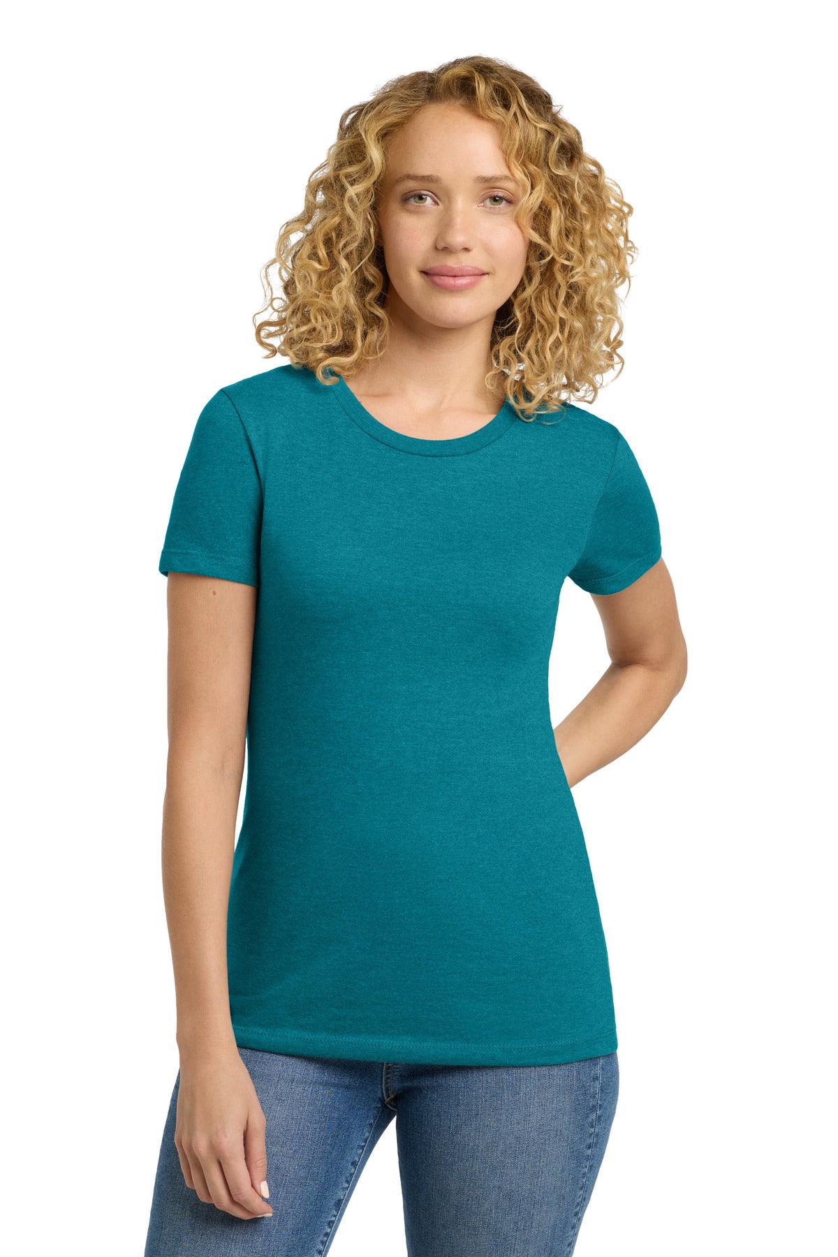 4.3-ounce 60/40 combed ring spun cotton/poly 32 singles CVC  - Teal