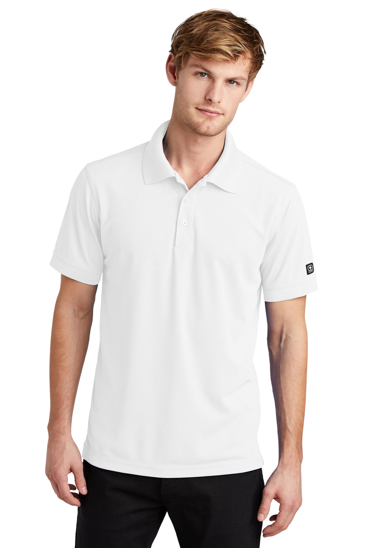 Accelerate beyond the limits in this high-performance polo t - Bright White