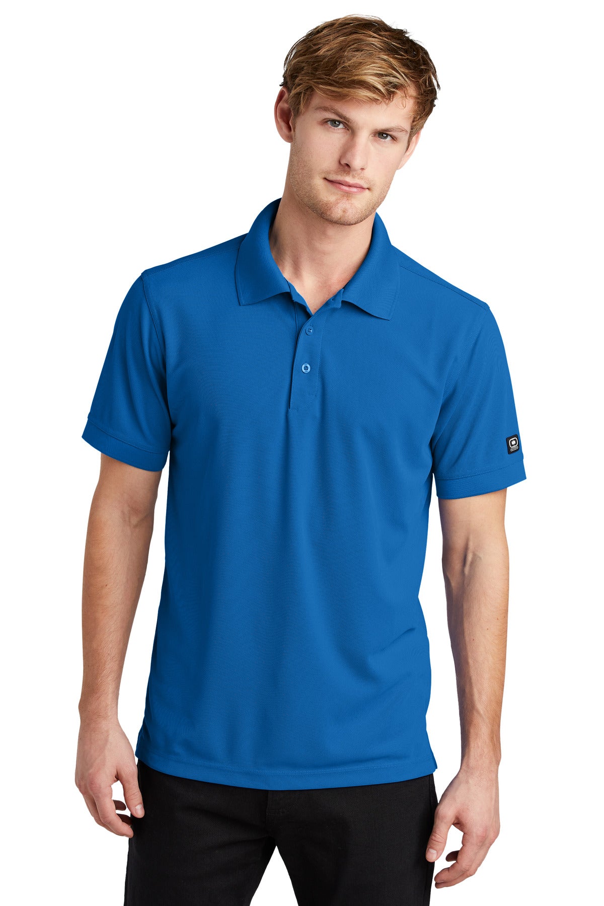 Accelerate beyond the limits in this high-performance polo t - Electric Blue