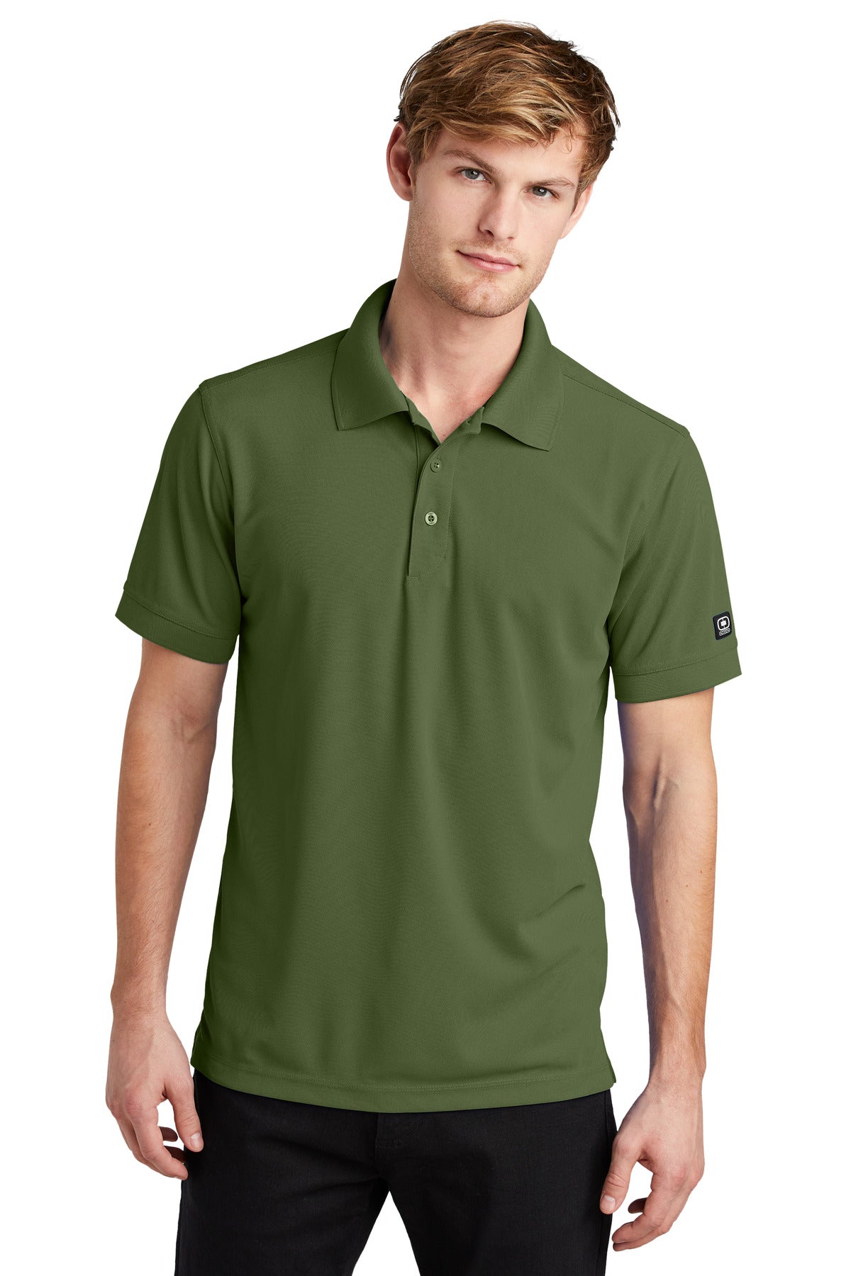 Accelerate beyond the limits in this high-performance polo t - Grit Green