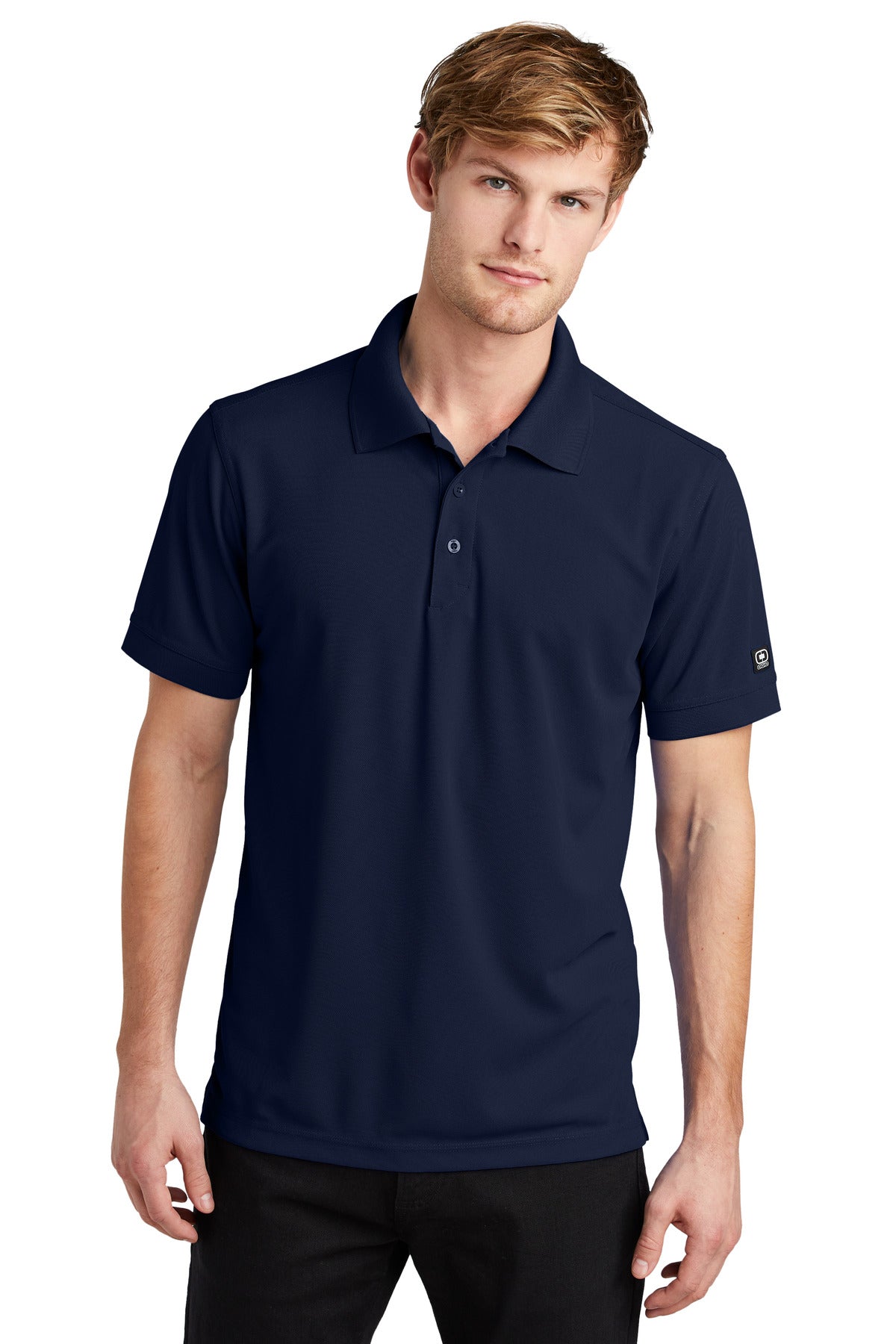 Accelerate beyond the limits in this high-performance polo t - Navy