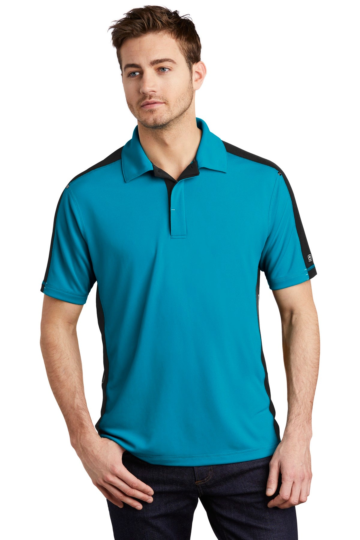 Veer off the beaten track in this polo with contrast bar tac - Voltage Blue/ Blacktop/ Silver Grey